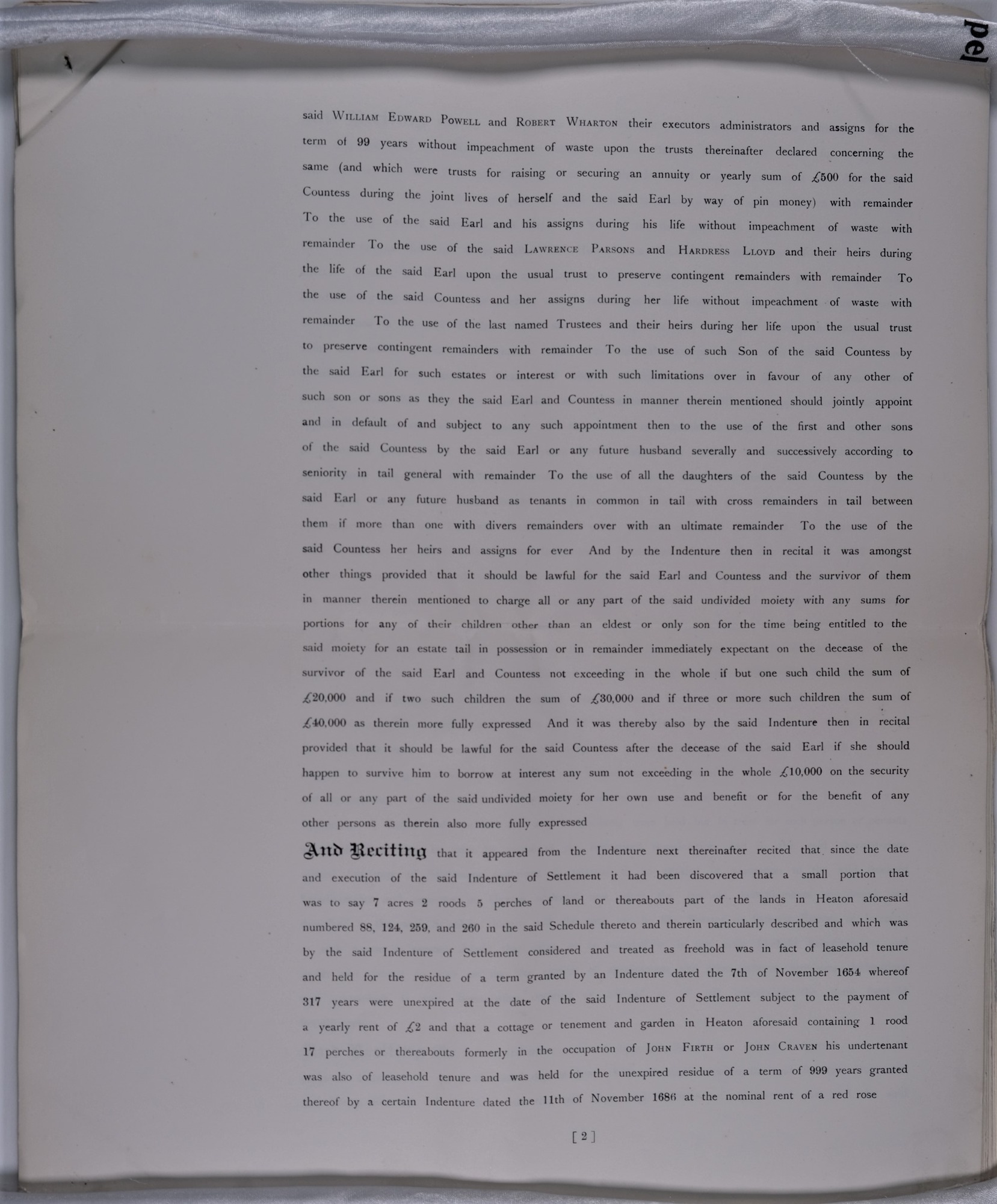 Abstract of land transfers