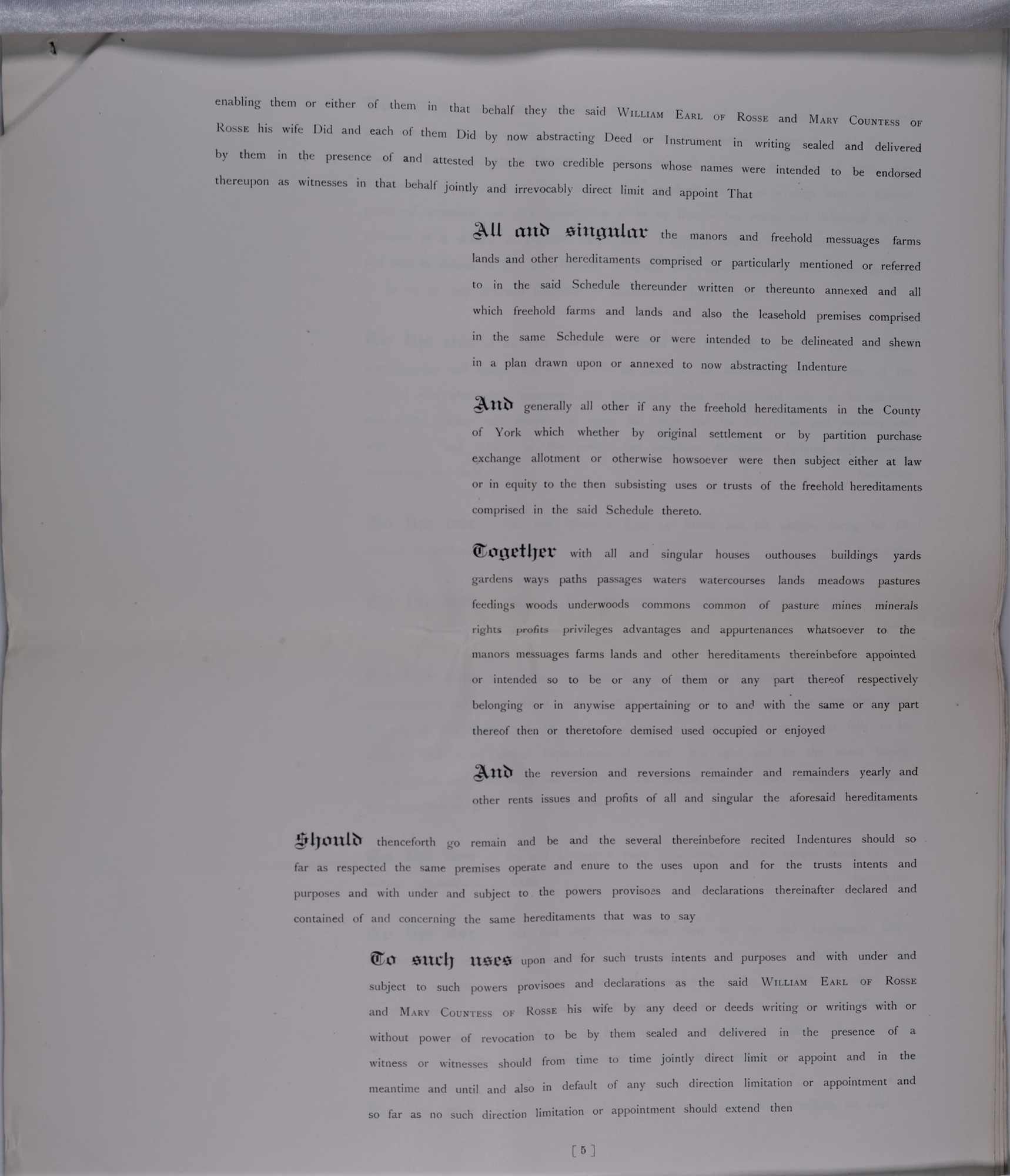 Abstract of land transfers