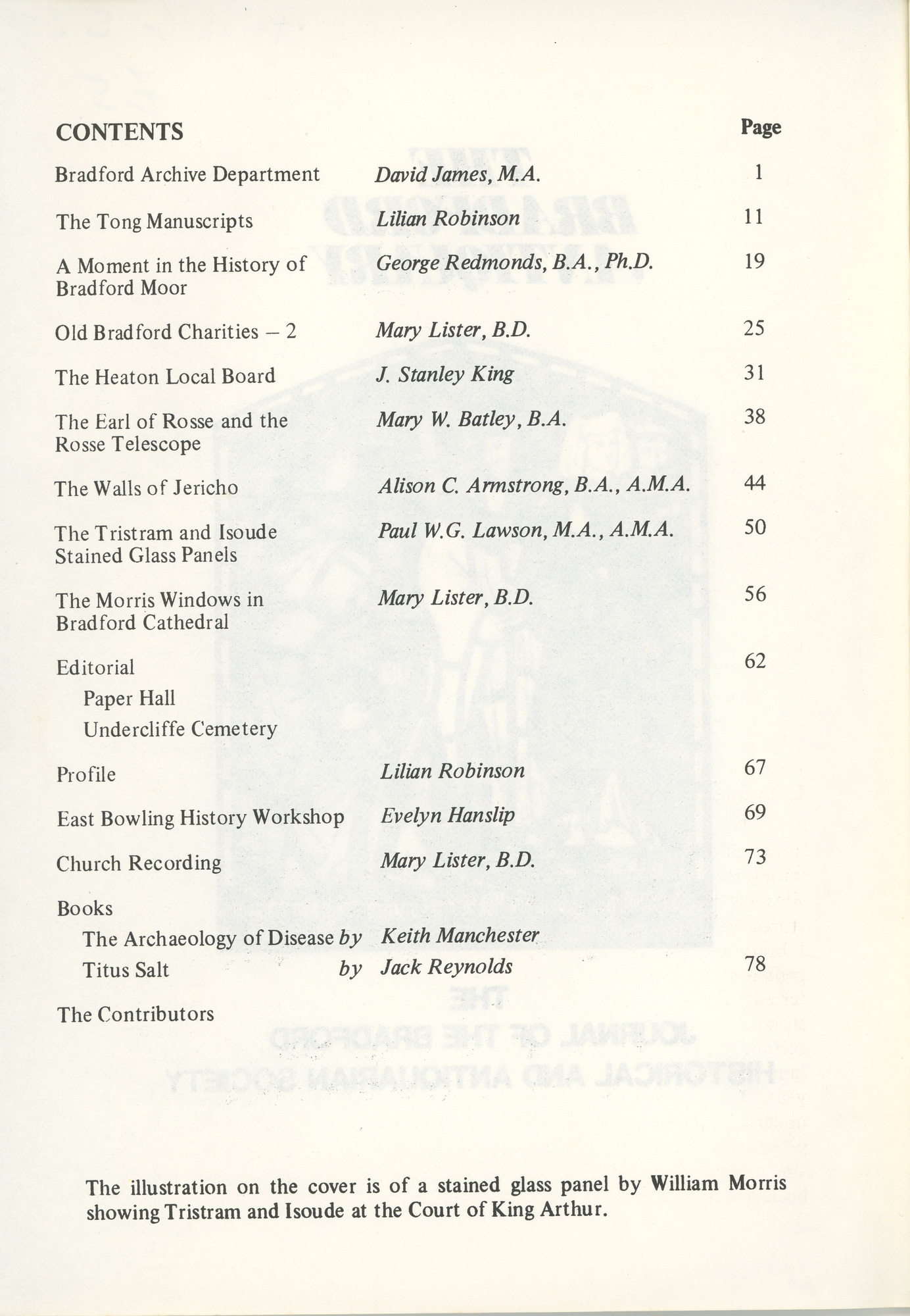 Bradford Antiquary Third Series No.1 1985