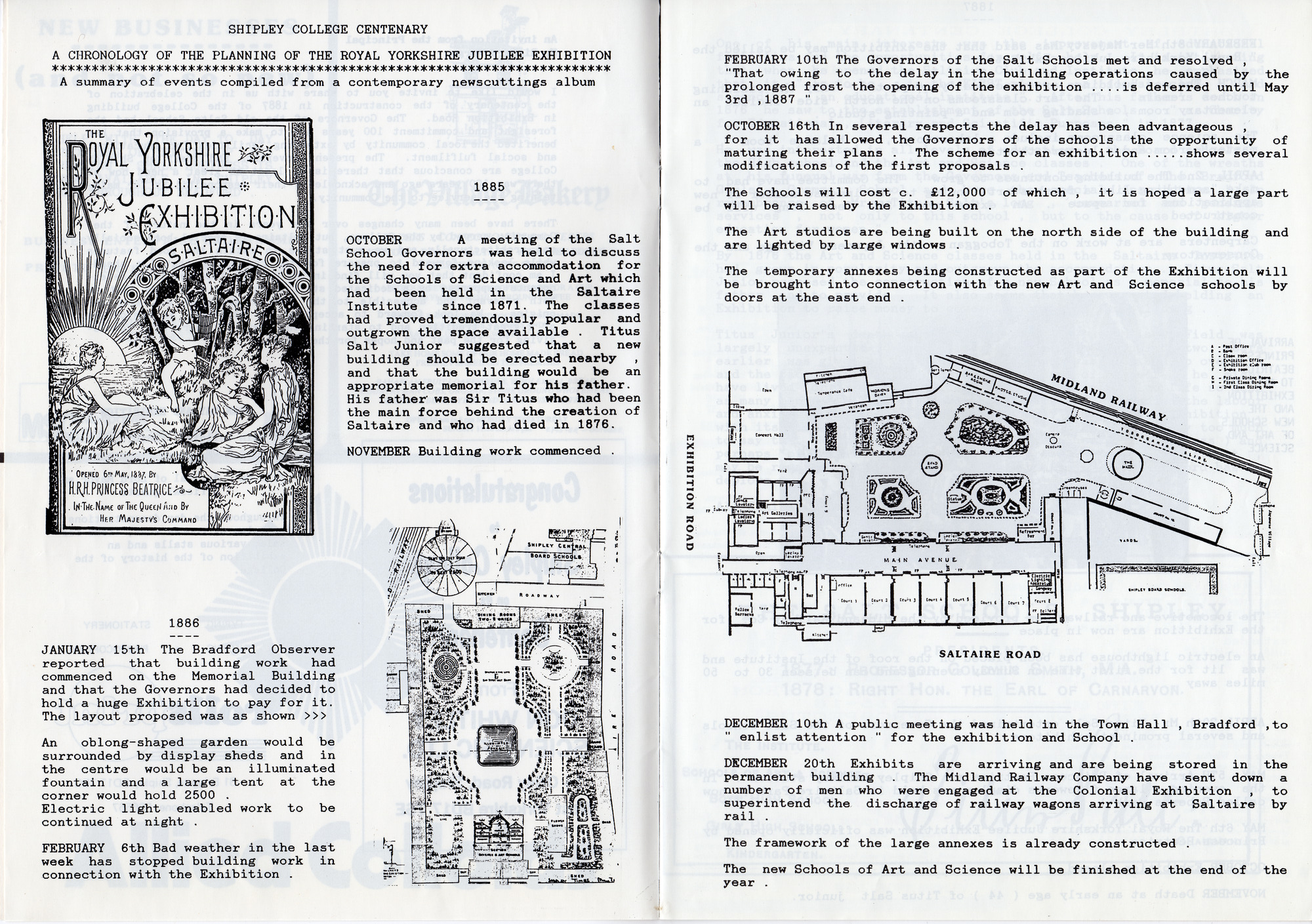 Centenary Souvenir Programme: Pages 3-4