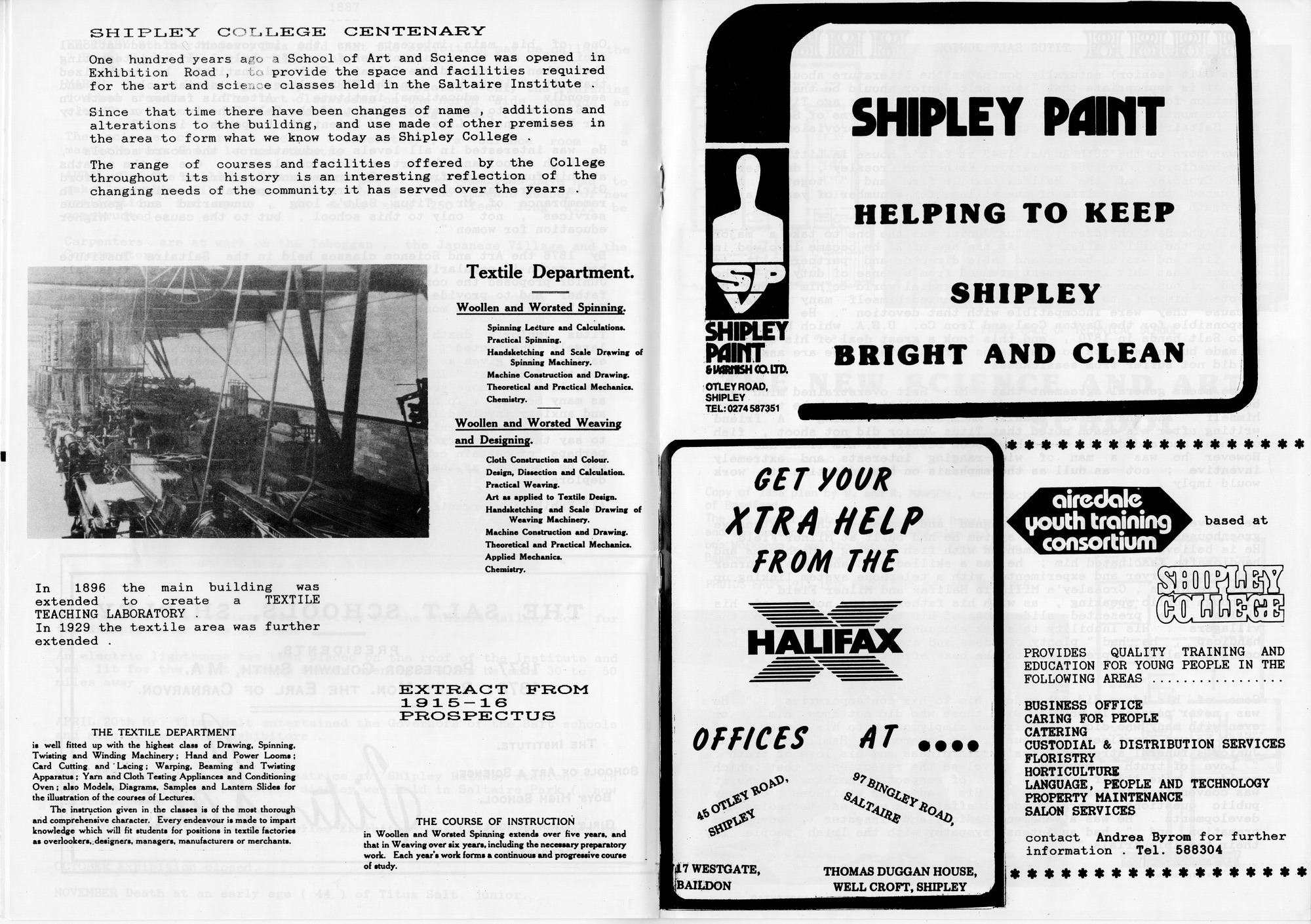 Centenary Souvenir Programme: Pages 7-8