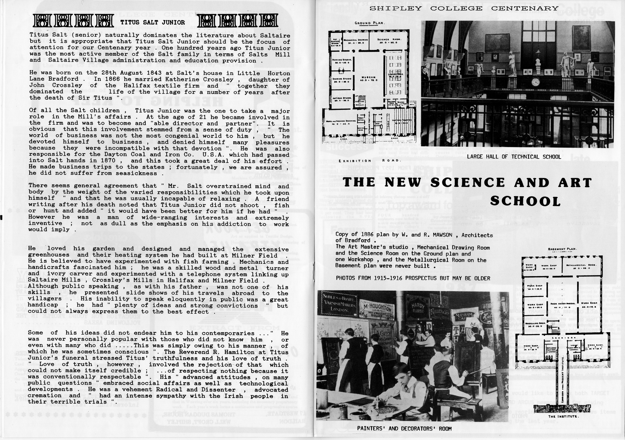 Centenary Souvenir Programme: Pages 9-10