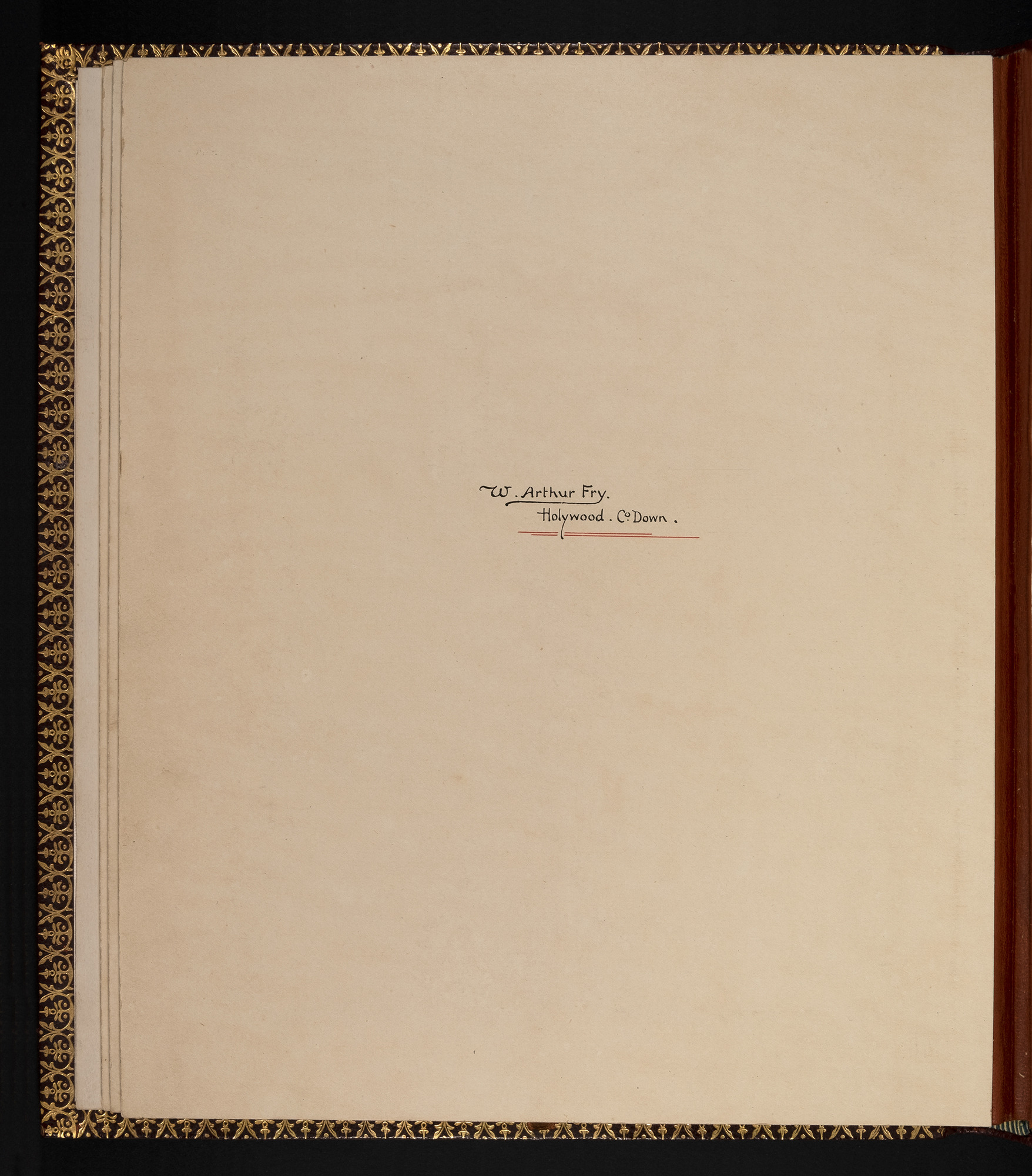 George Morrell's Presentation Book: Close up of author name