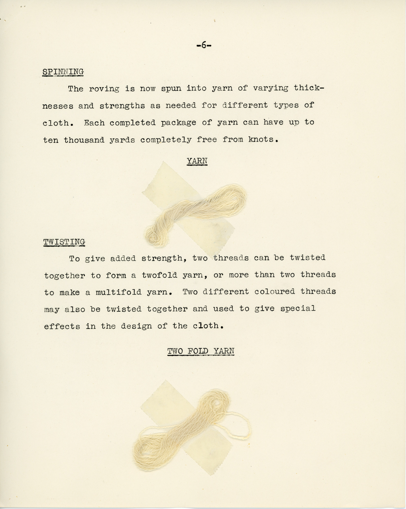 Main Processes in the Worsted Textile Spinning and Manufacturing Industry: Page 6 - Spining and Twisting