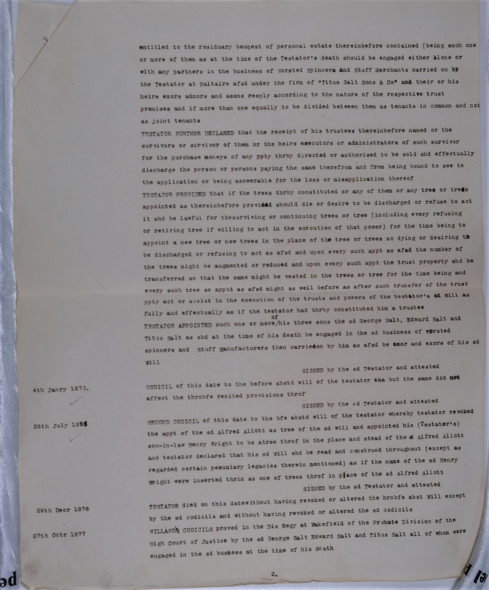 Part of a Mortgage contract