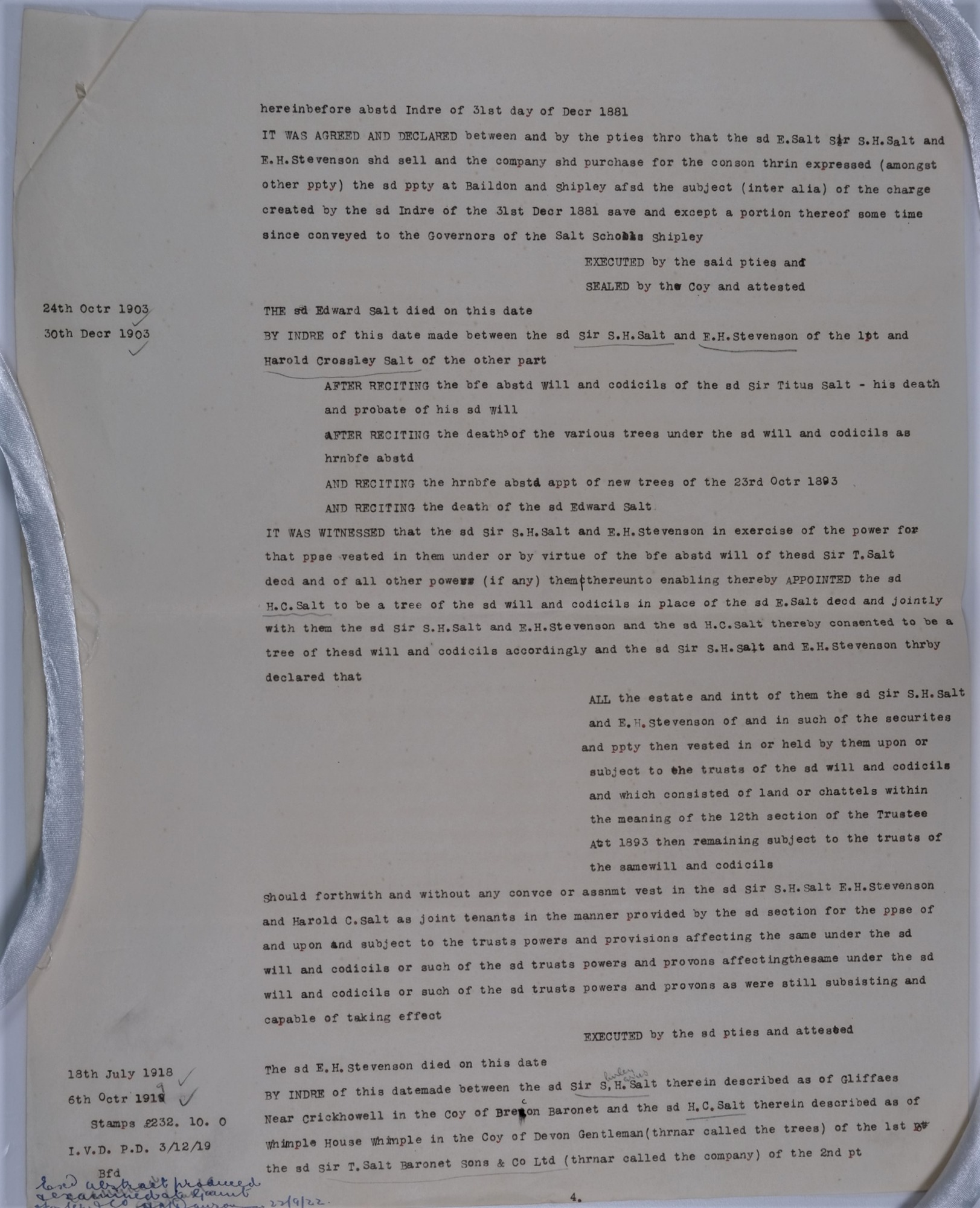 Part of a Mortgage contract