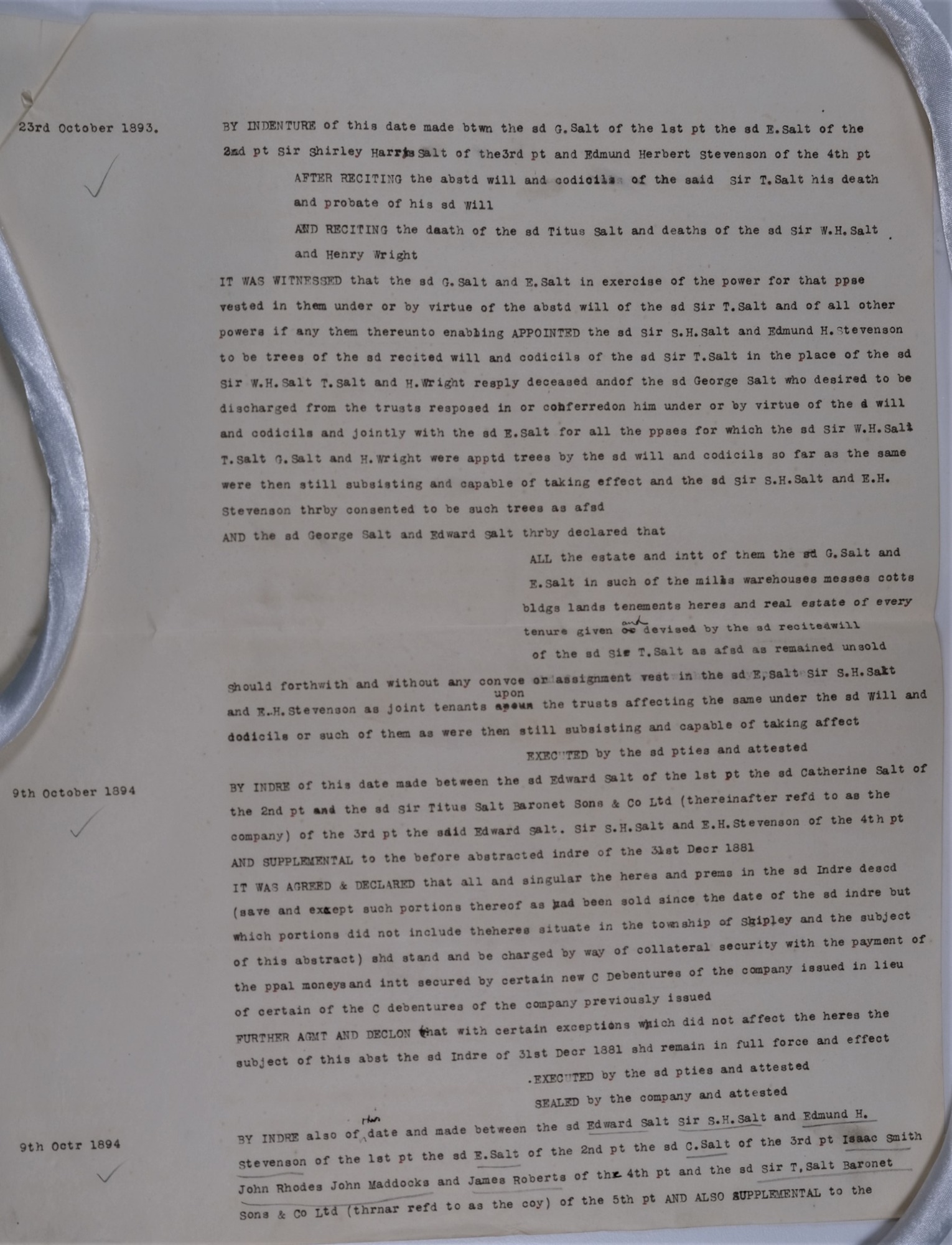 Part of a Mortgage contract