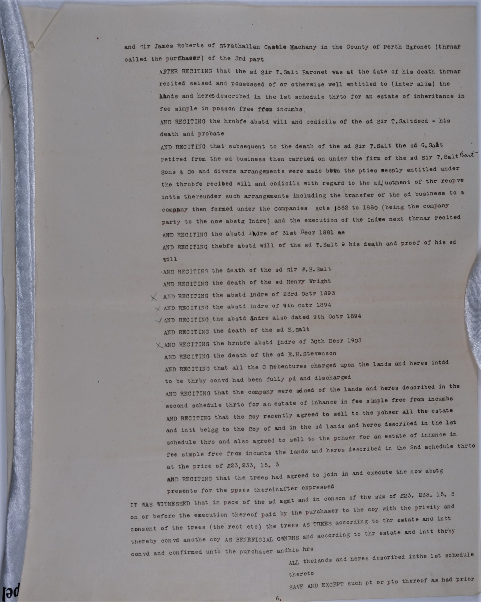 Part of a Mortgage contract