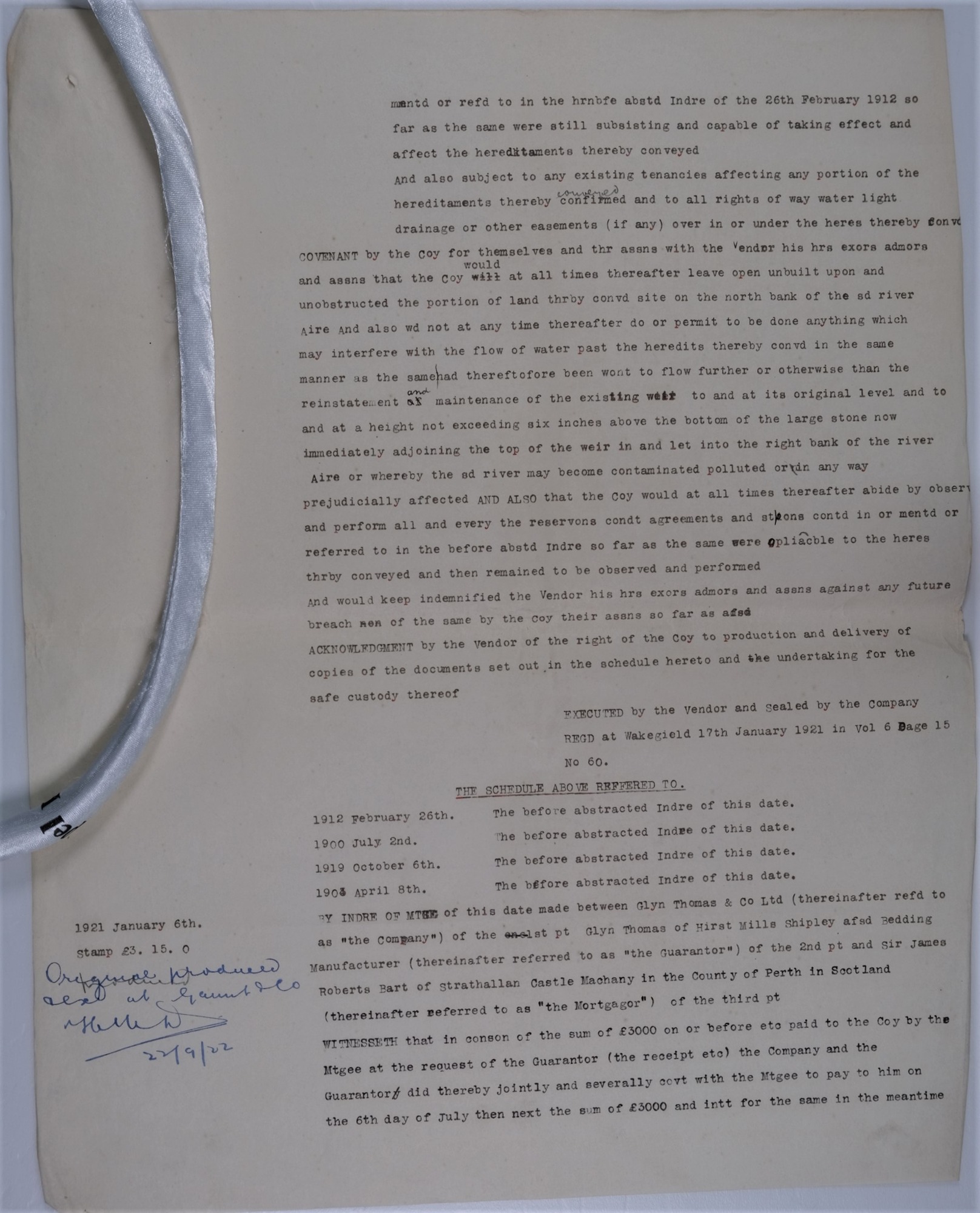 Part of a Mortgage contract