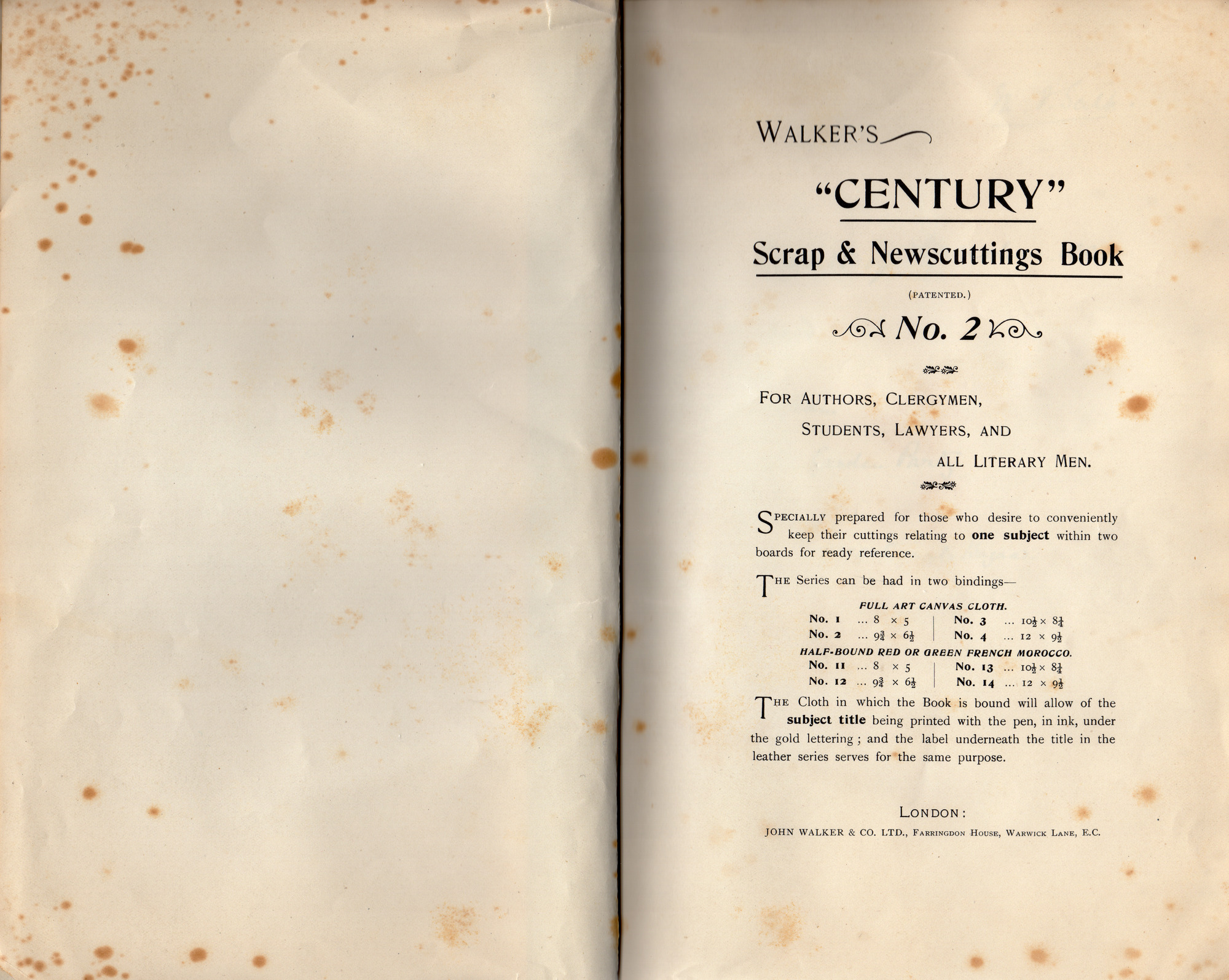 Reports of Speeches book, 1909