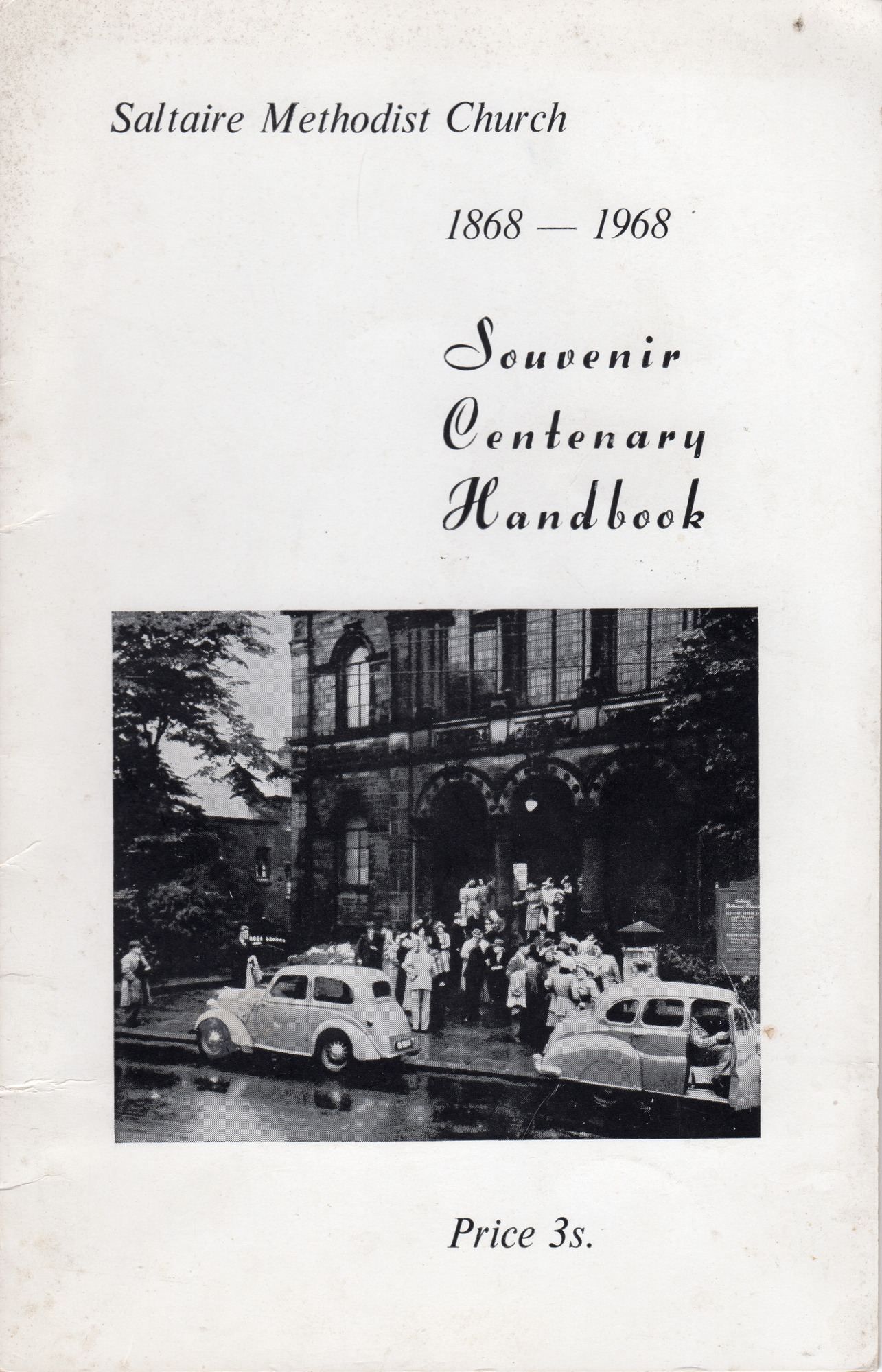 Saltaire Methodist Church Souvenir Centenary Handbook: Front cover