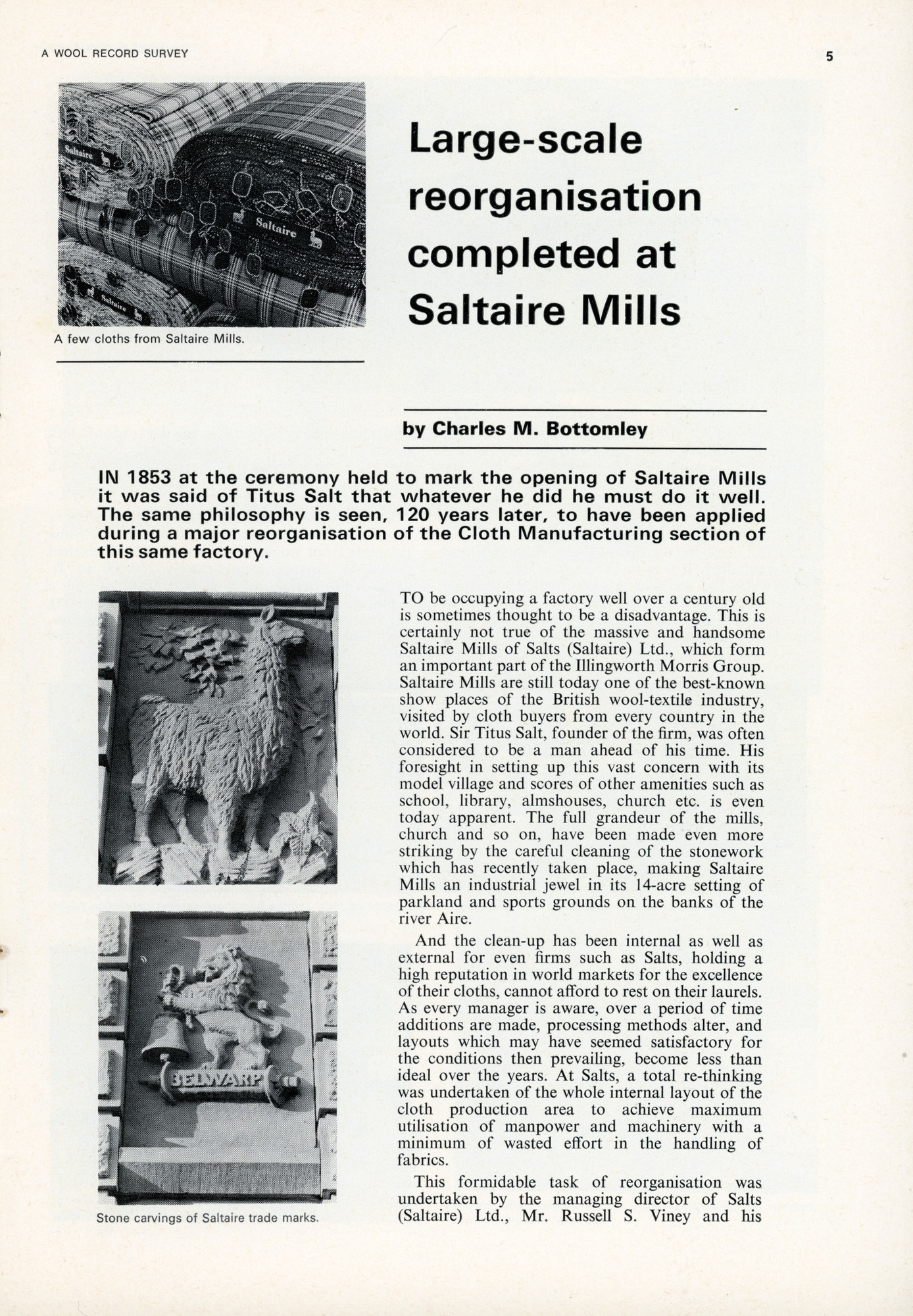 Salts (Saltaire) Ltd - A Wool Record Survey: Page 5