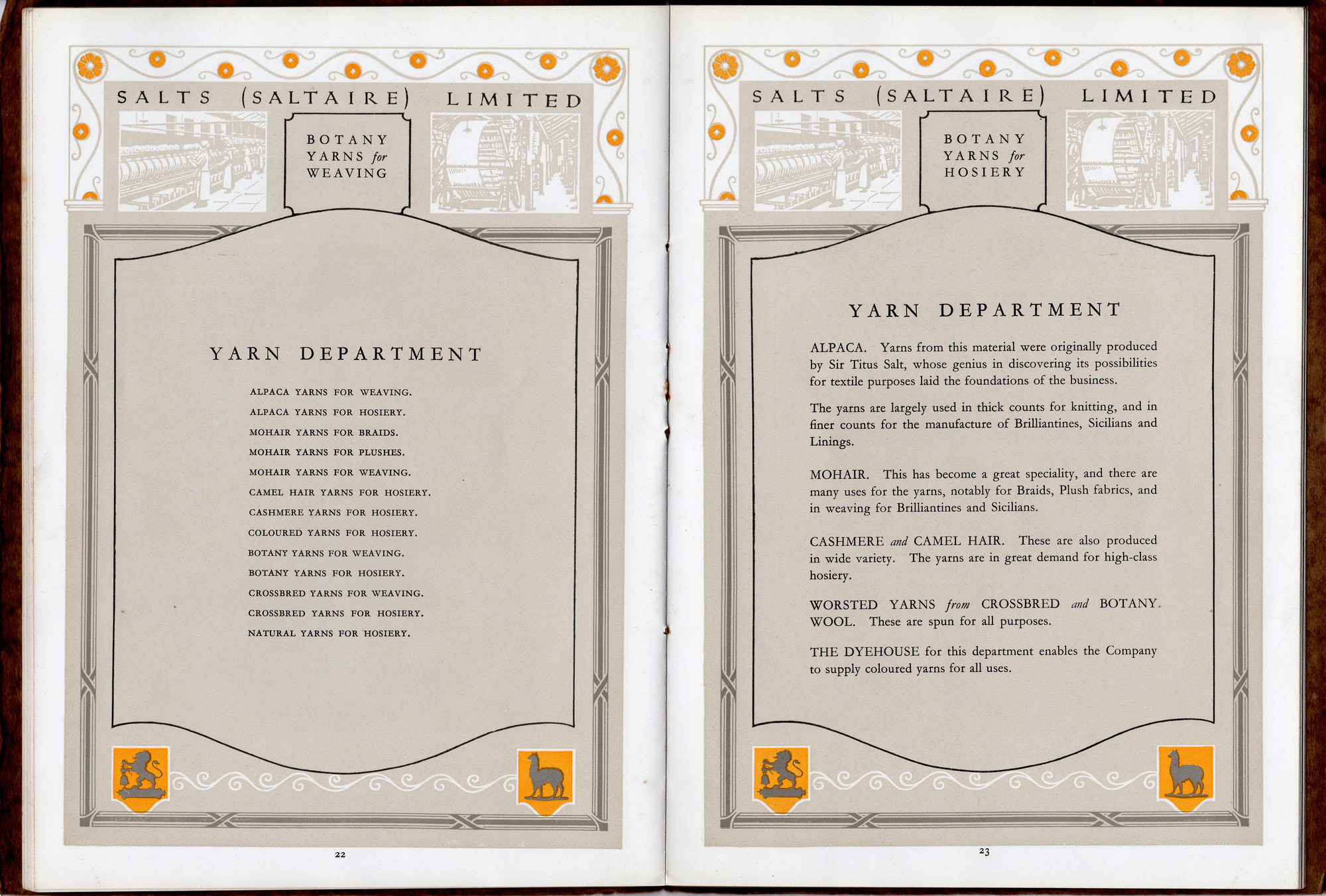 Salts (Saltaire) Ltd Brochure: Pages 22-23