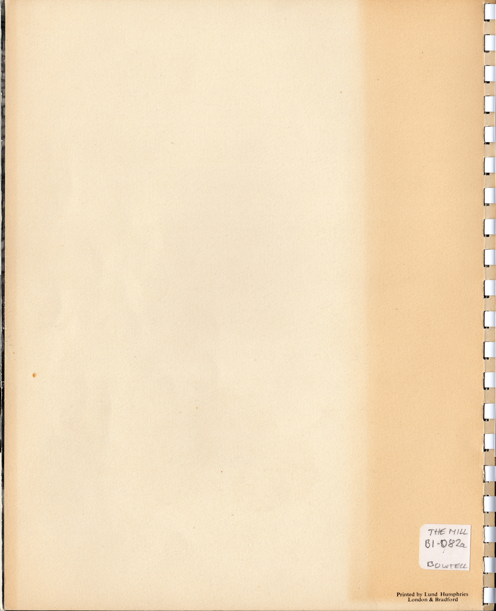 Salts (Saltaire) Ltd marketing booklet: Back cover