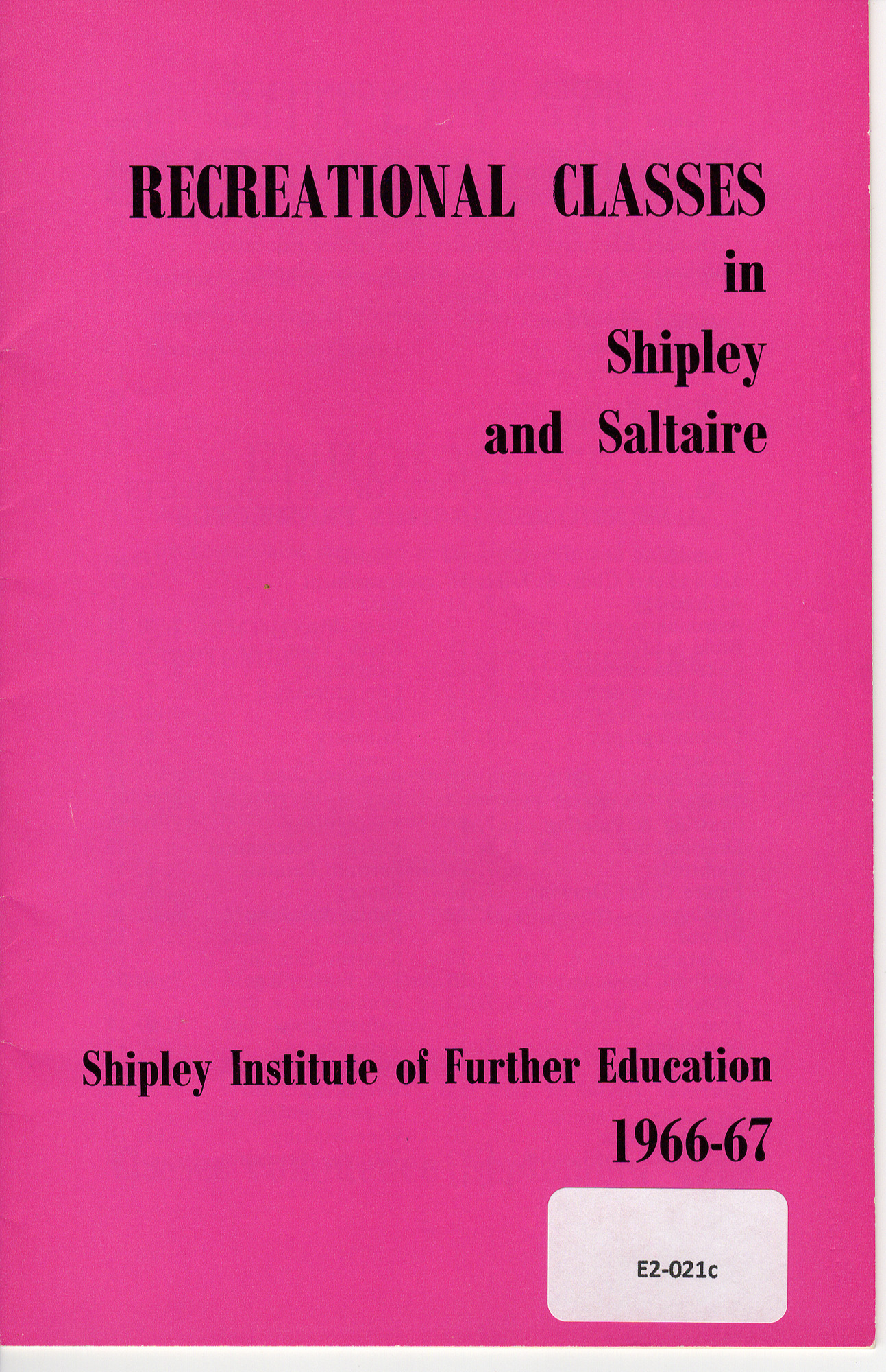 Shipley College Documents
