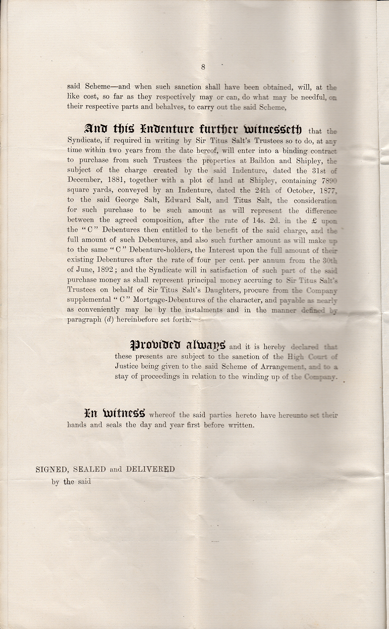 Sir Titus Salt, Bart., Sons & Co. Limited Deed of Arrangement: Page 8