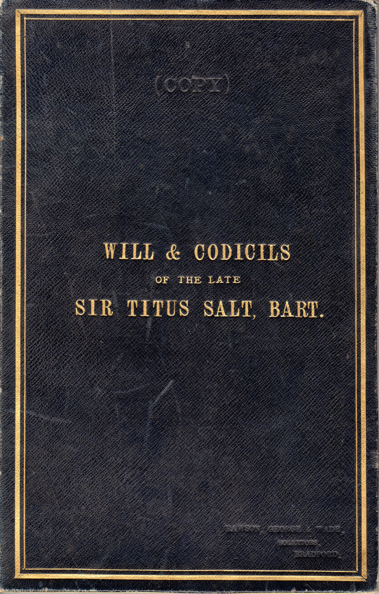 Will of Sir Titus Salt