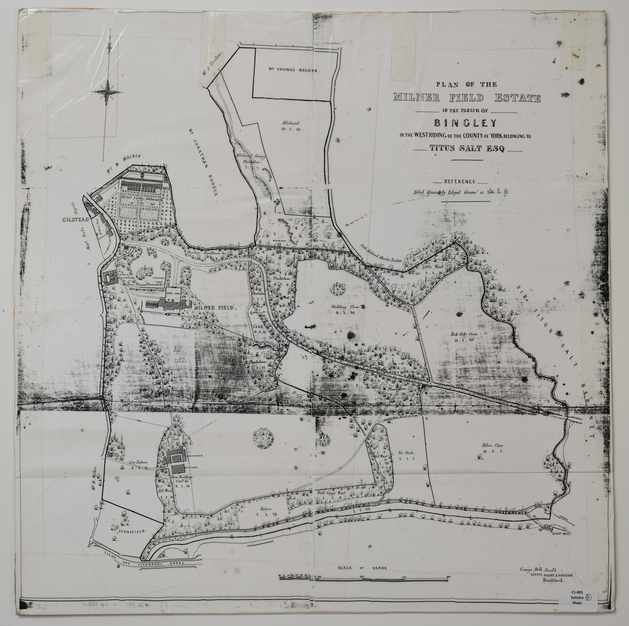 Plan of the Milner Field estate