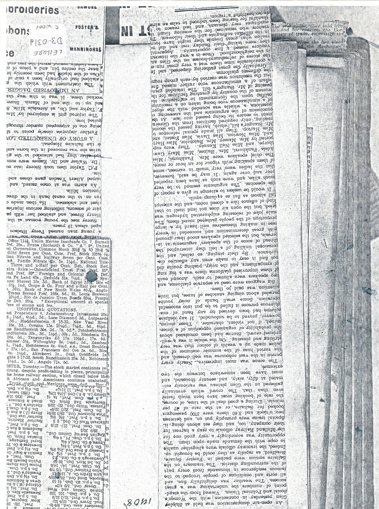 Suffragettes at Shipley Glen: Great Sunday demonstration