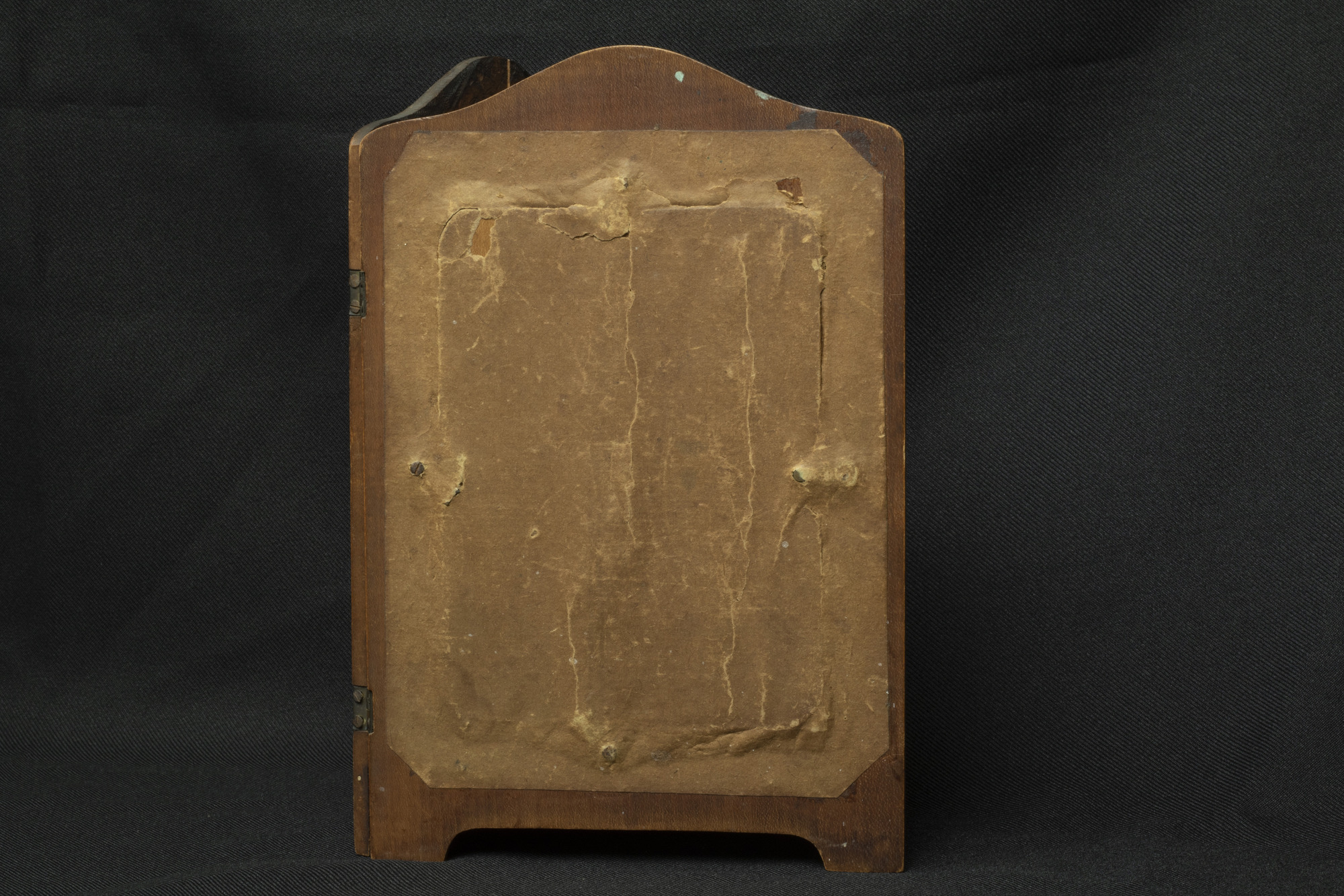 double picture frame: back view of frame