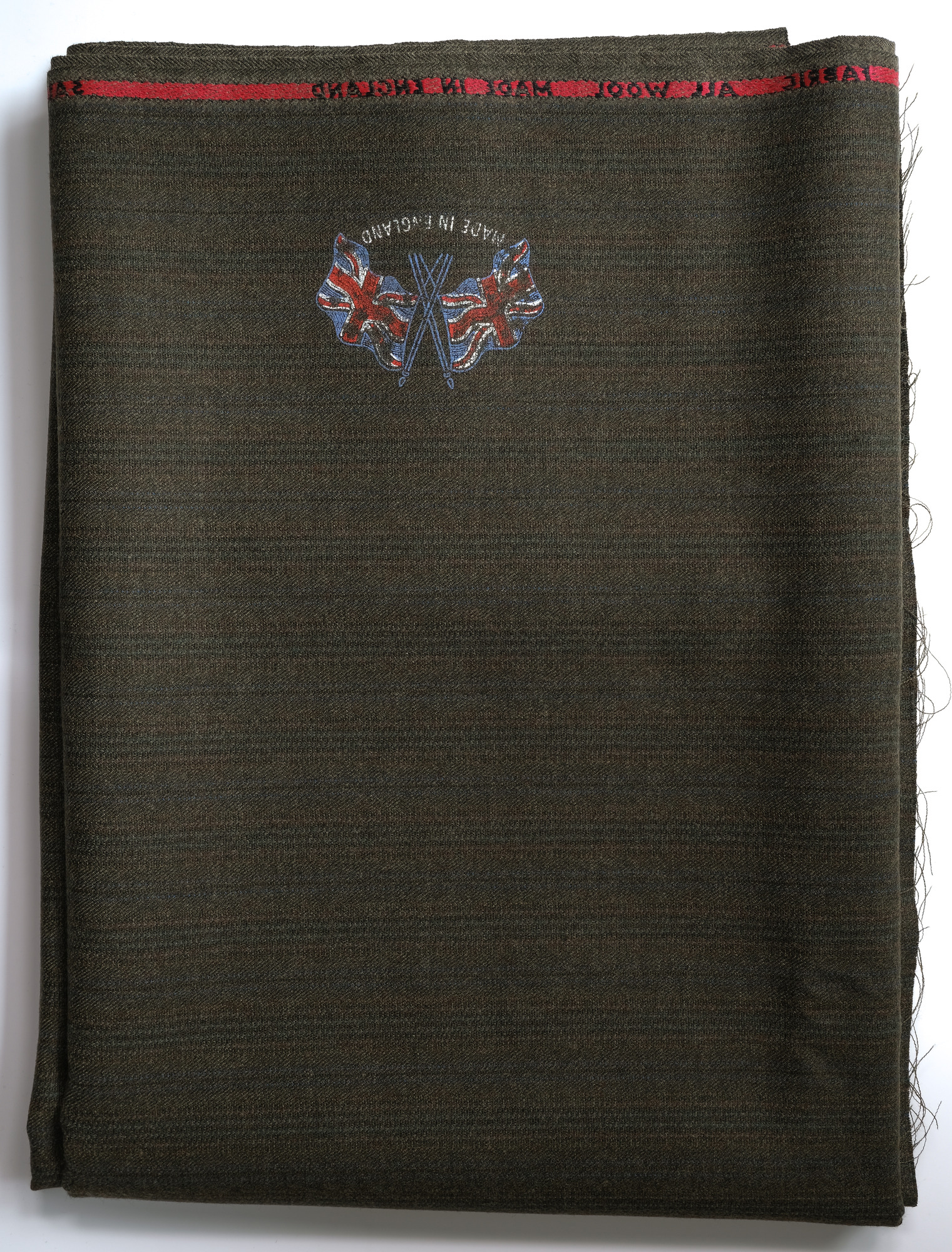 Length of dark green all-wool cloth