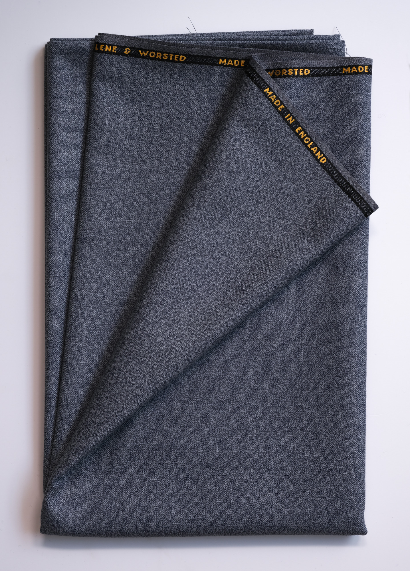 Length of Saltairelene cloth: View showing cloth folded back once