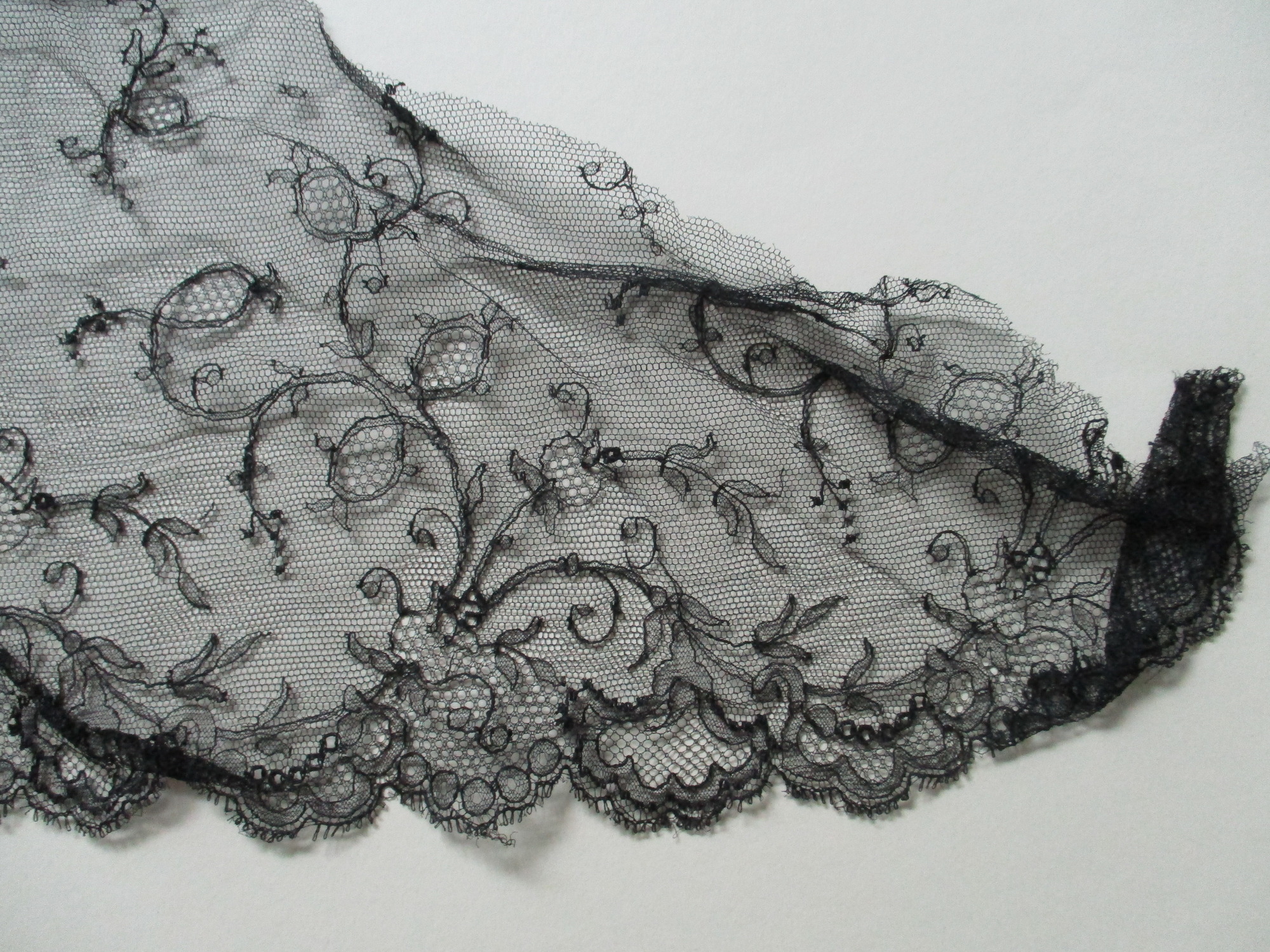 Piece of black lace.