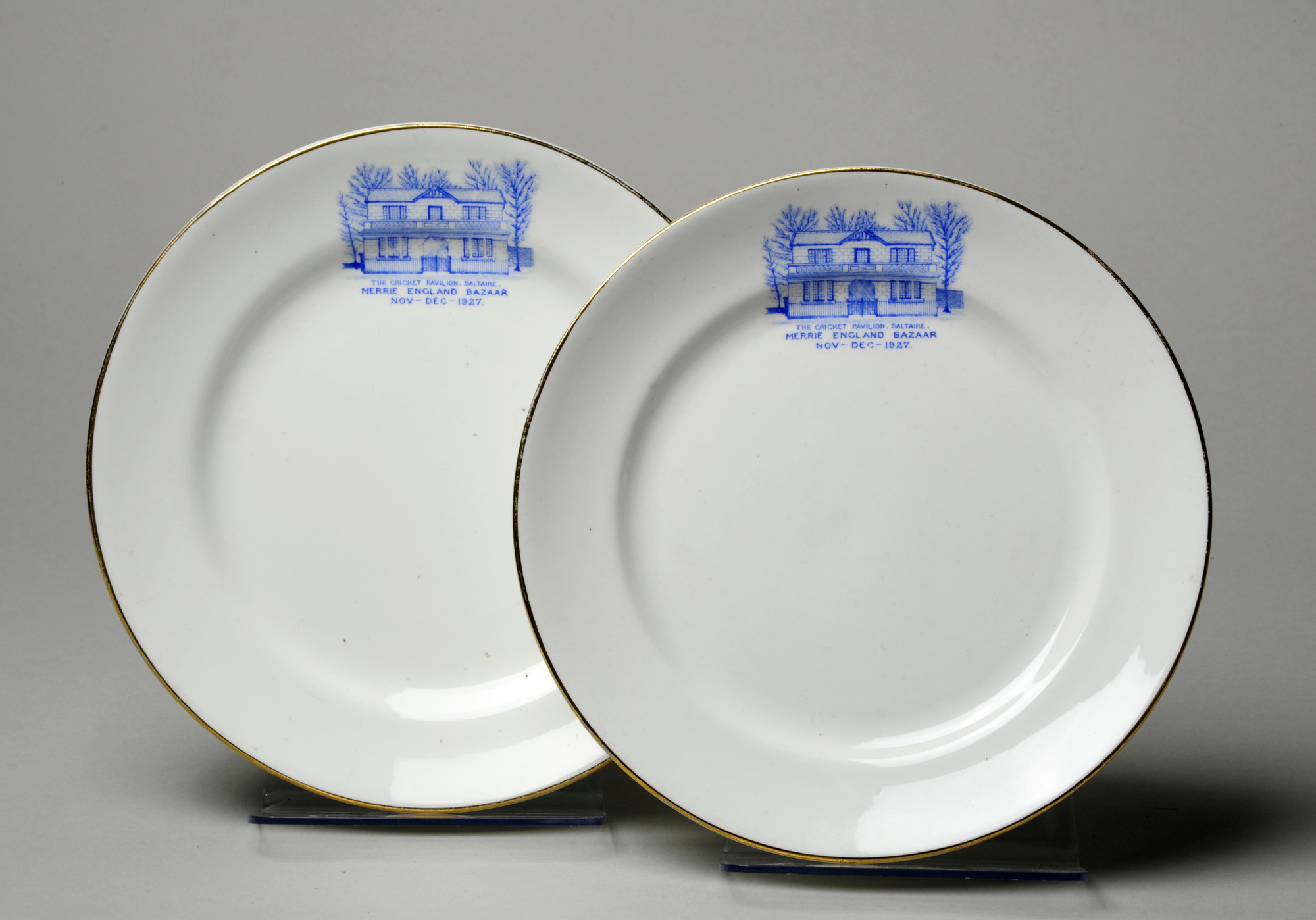 Saltaire Cricket Pavillion commemorative plate