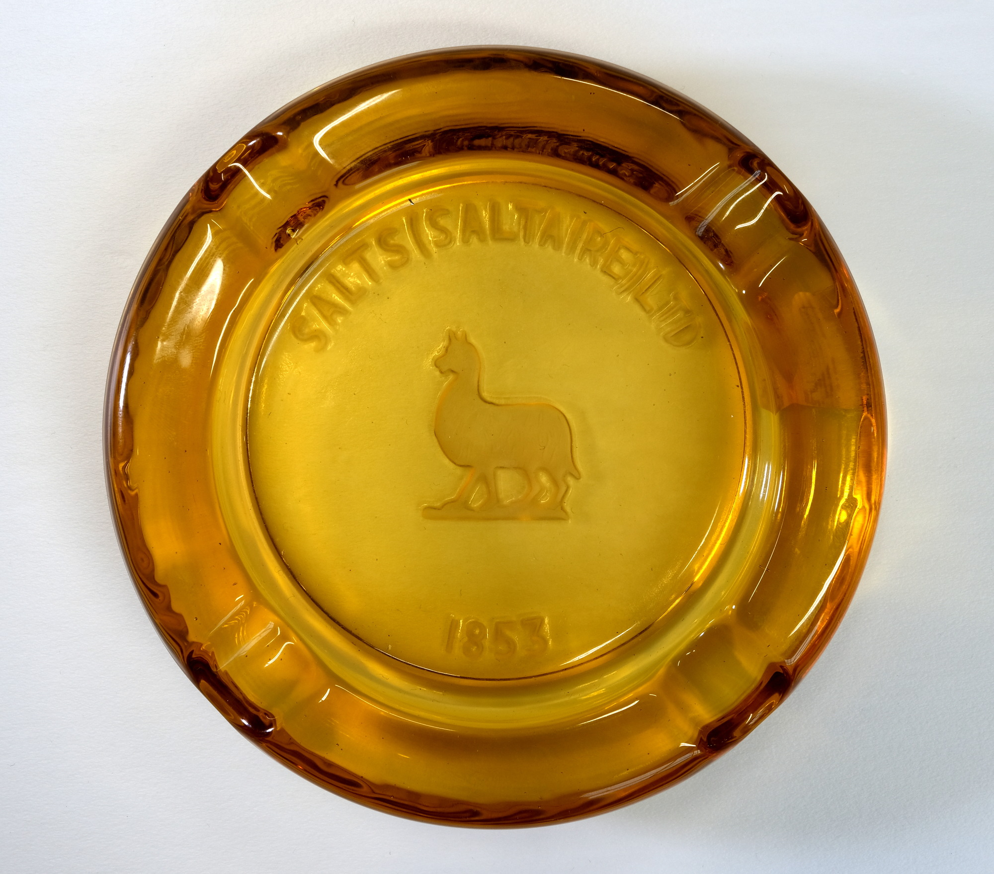 Salts (Saltaire) Ltd glass ashtrays