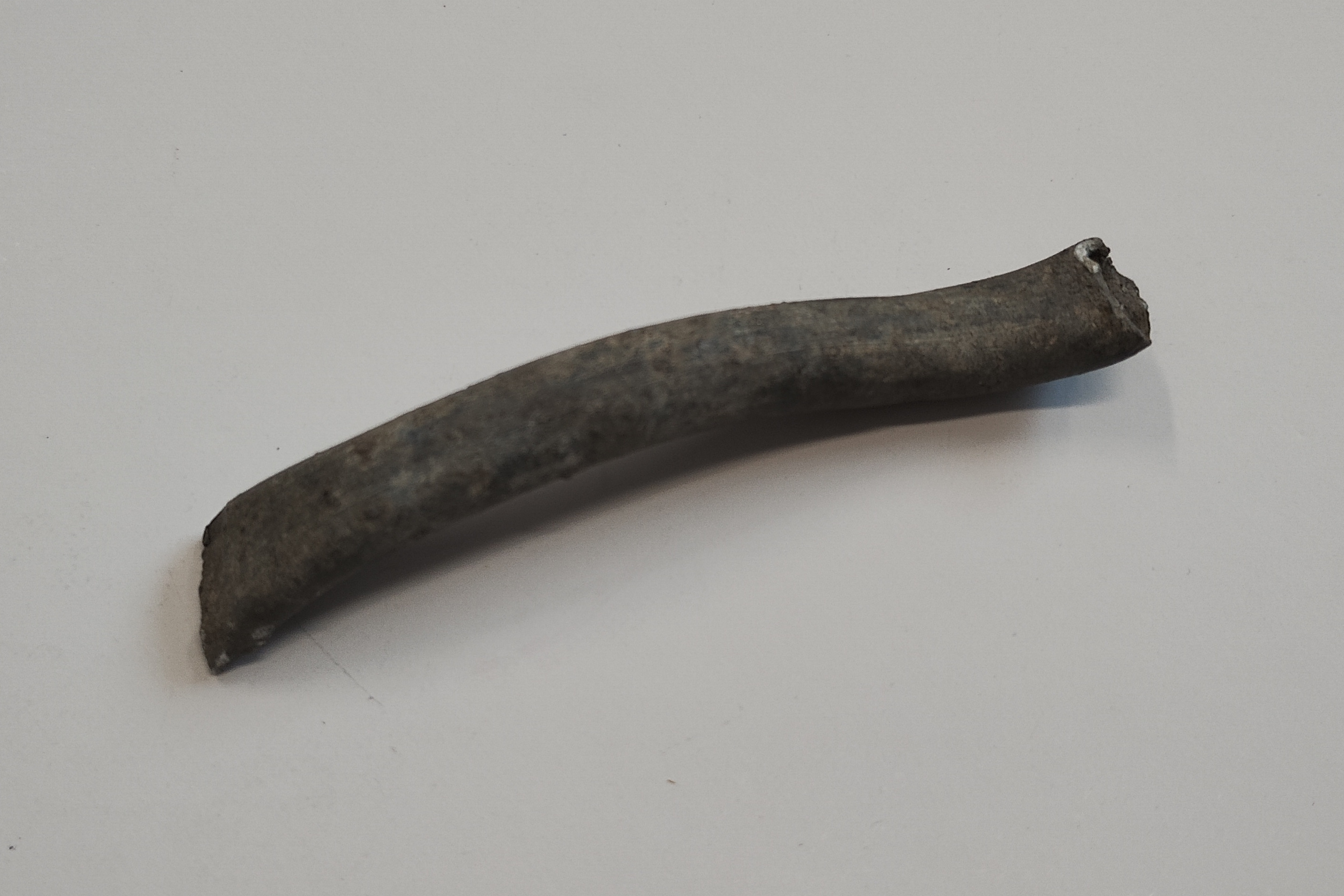 Small section of lead gas piping for lighting