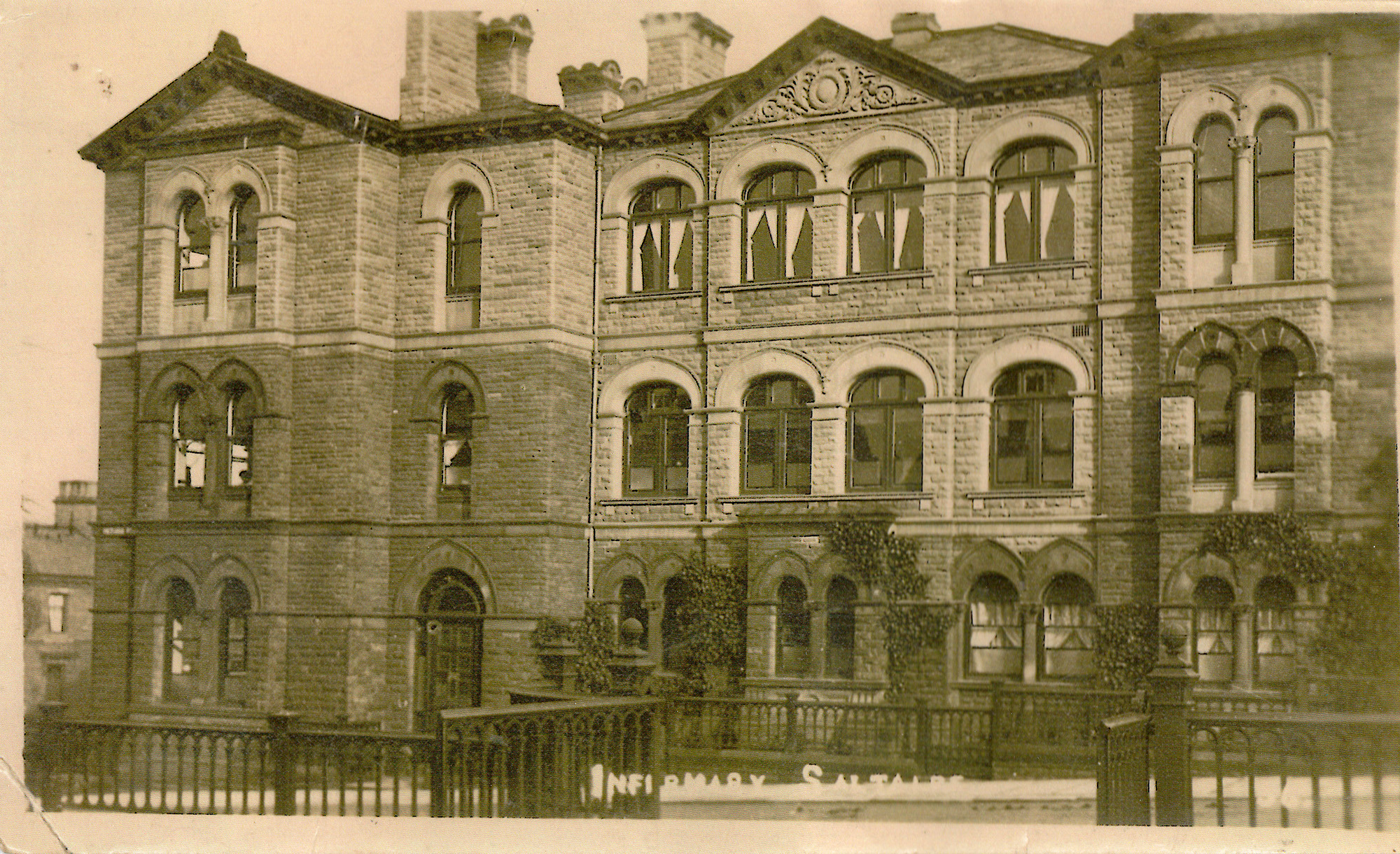 Sir Titus Salt's Hospital building, Saltaire, West Yorkshire, United Kingdom