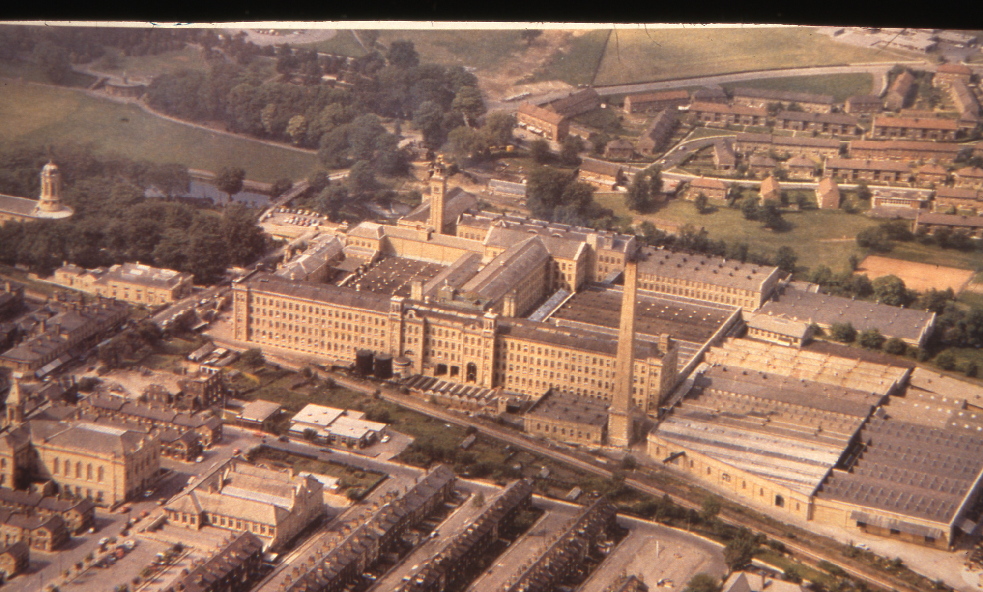 Aerial view of Saltaire