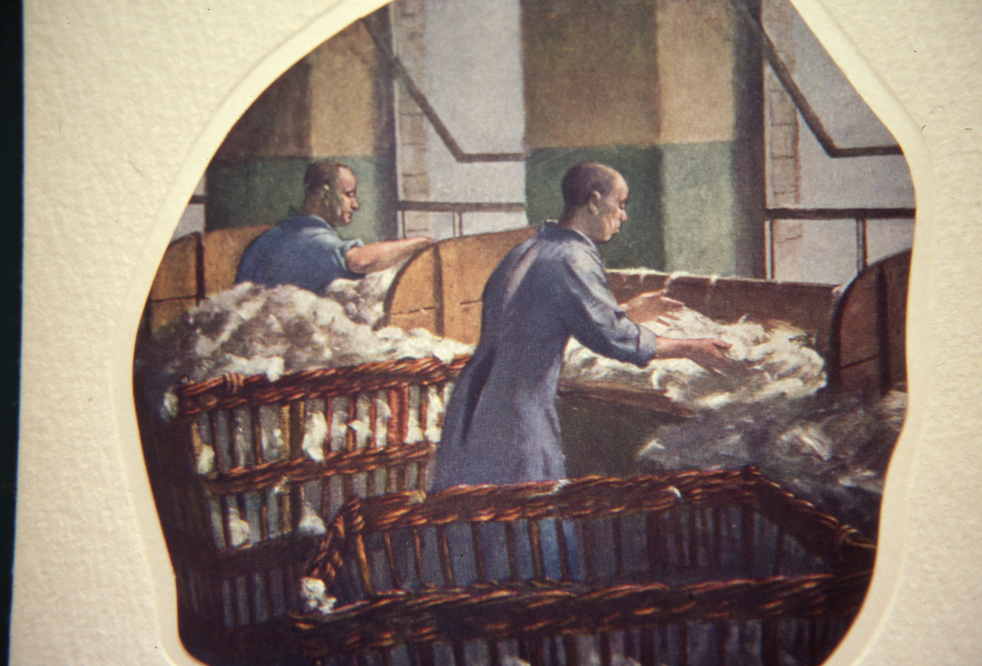 Henry Carr painting Woolsorting