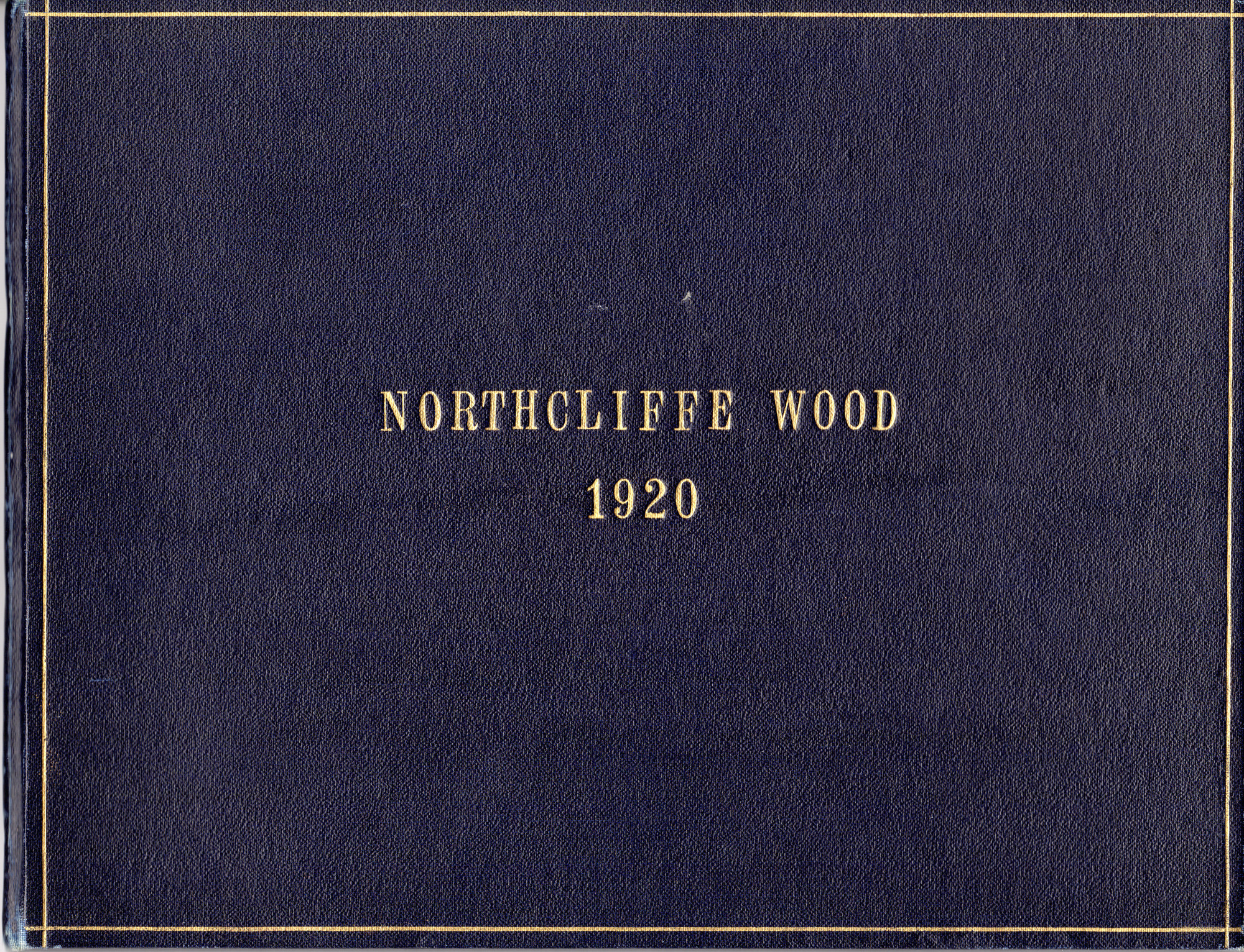 Northcliffe Woods 1920: Front cover