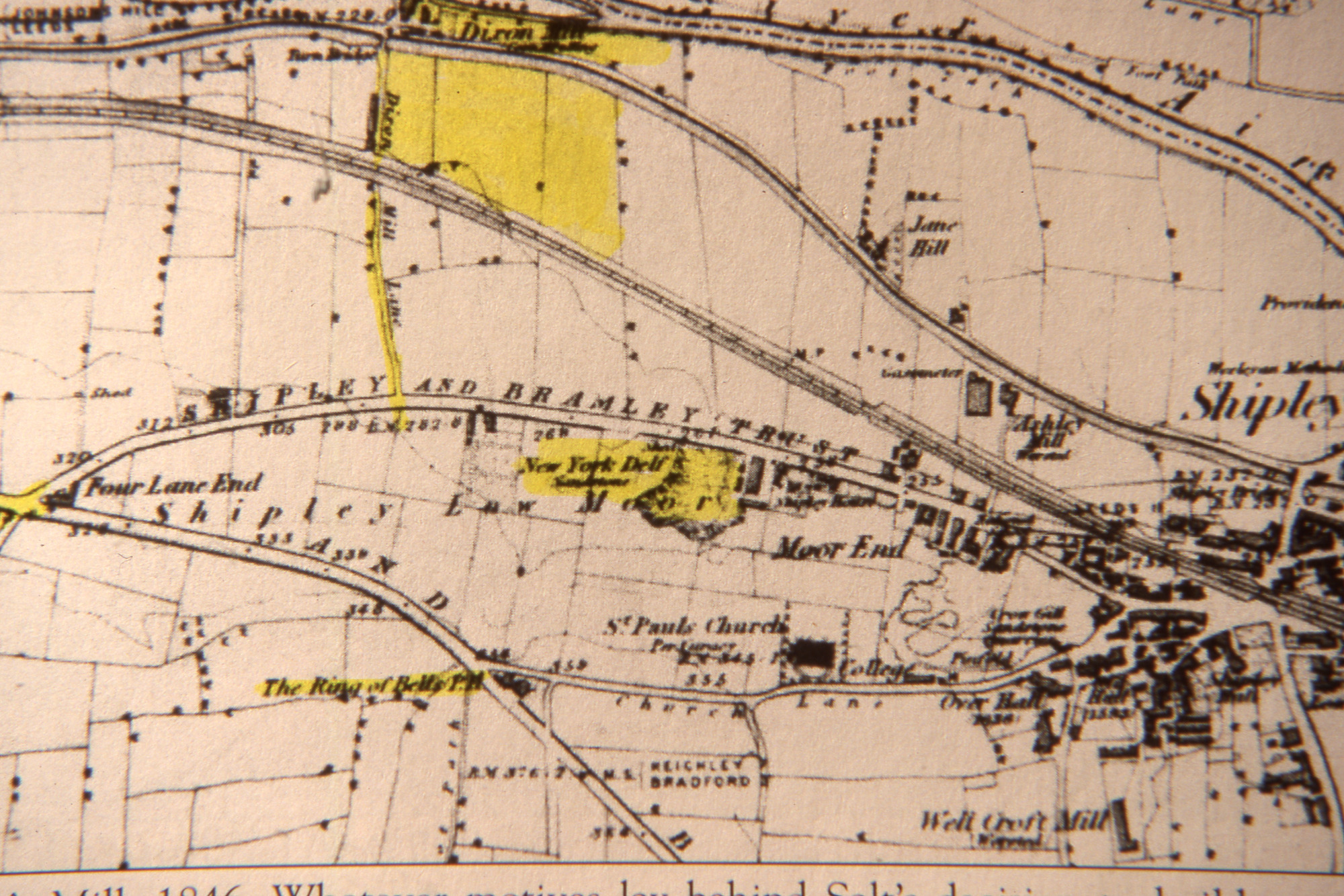 Old map of Saltaire