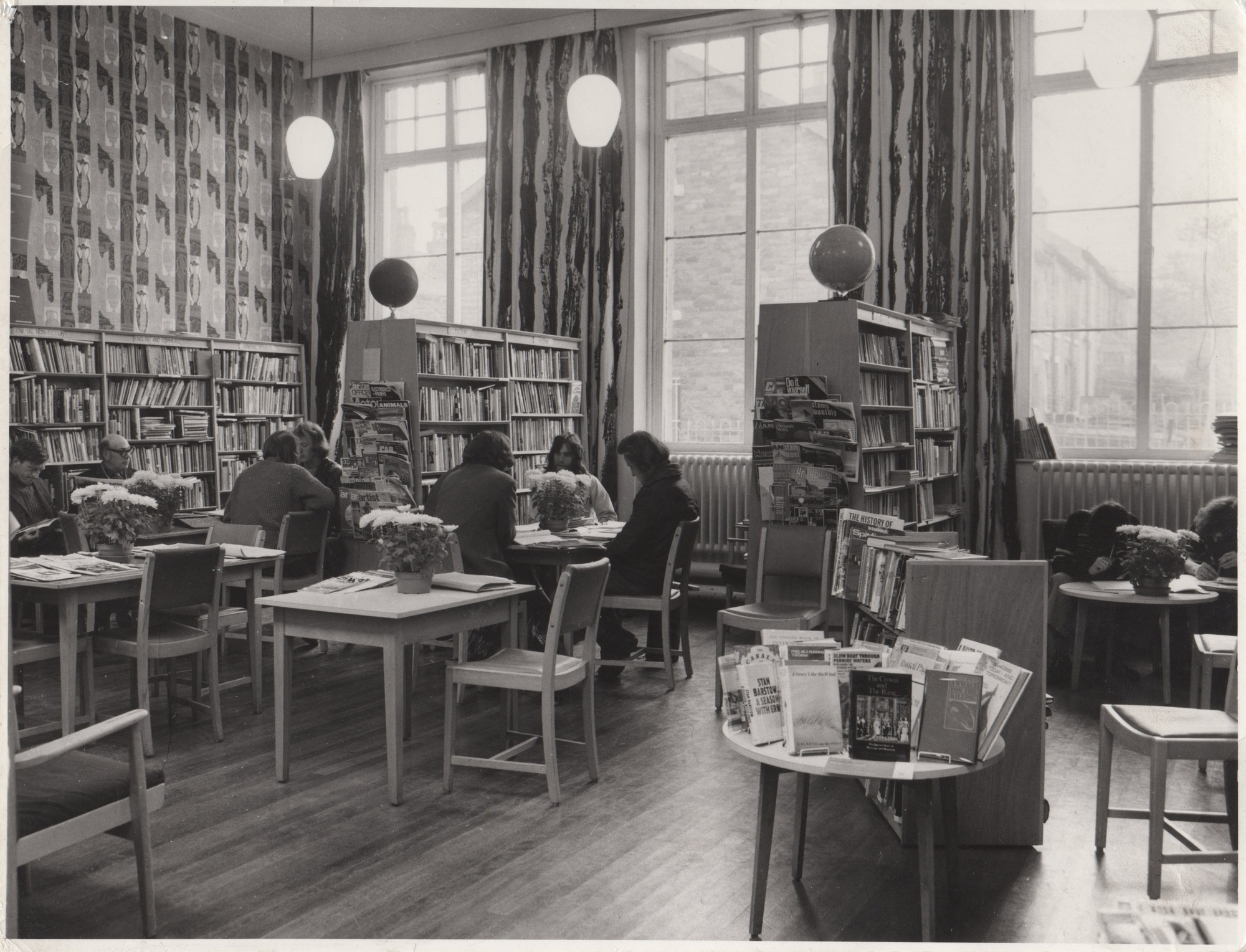 People in the library