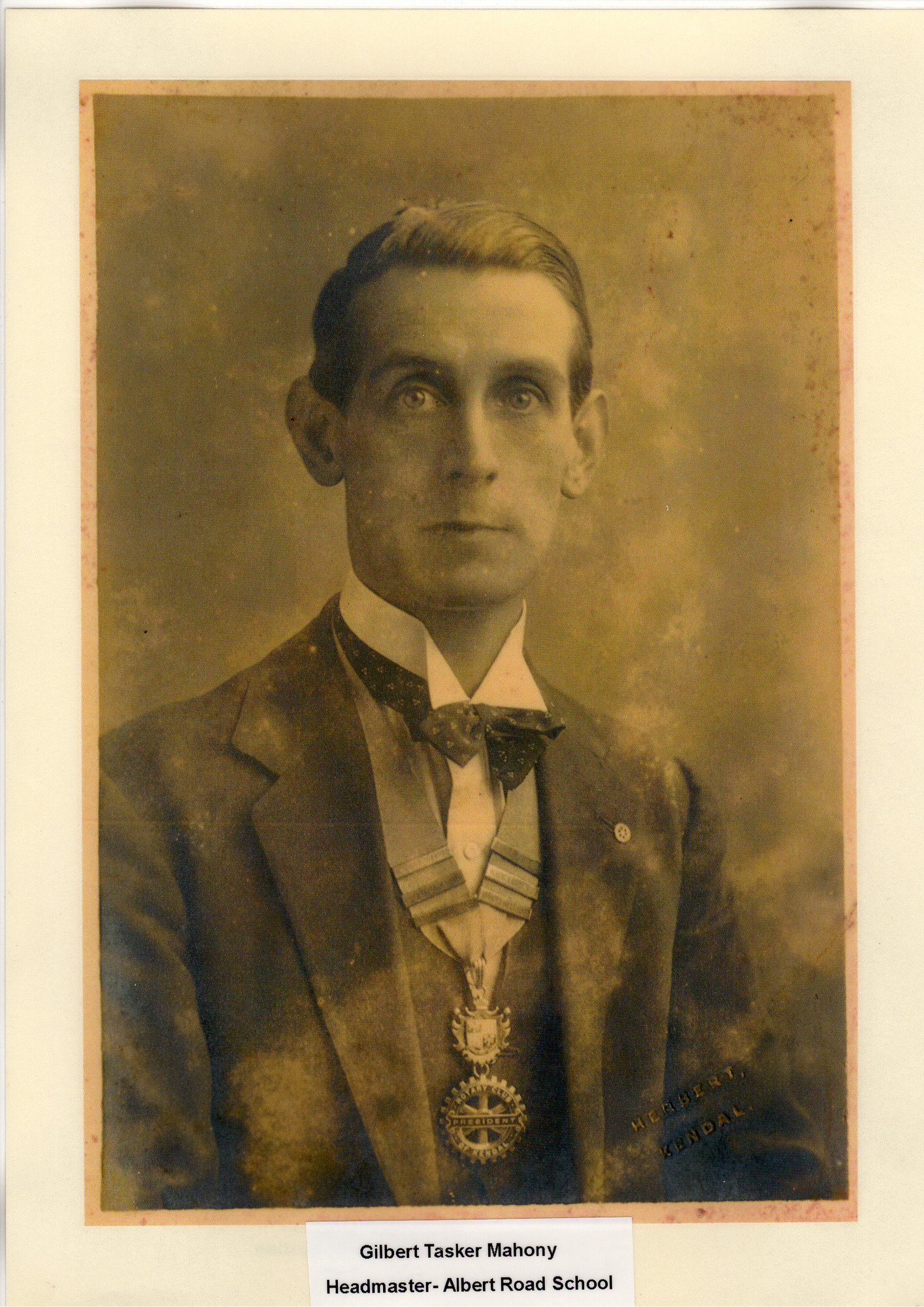 Photograph of Gilbert Tasker Mahoney, headteacher