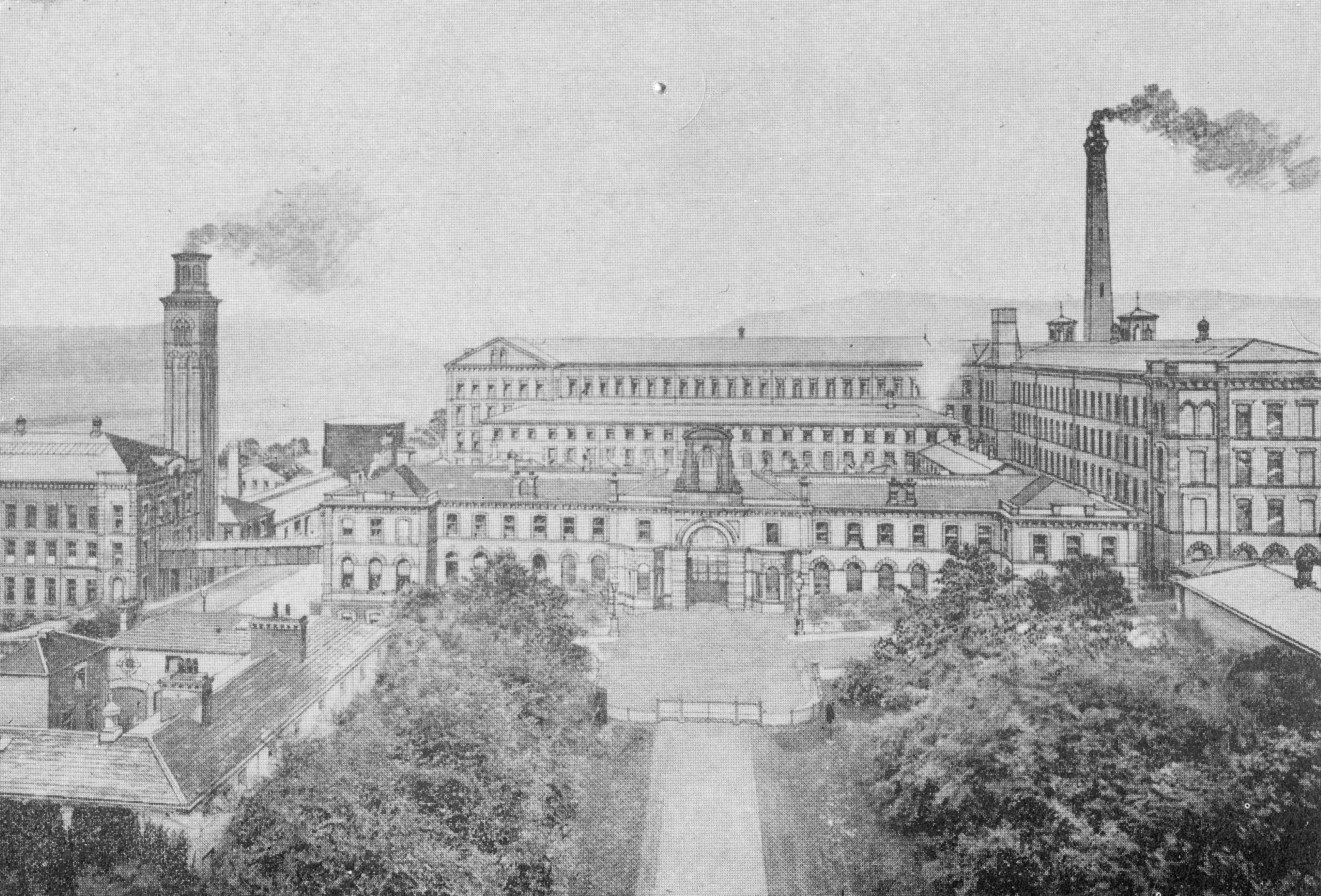 Photographic postcards of Saltaire and Shipley from the early twentieth centuries