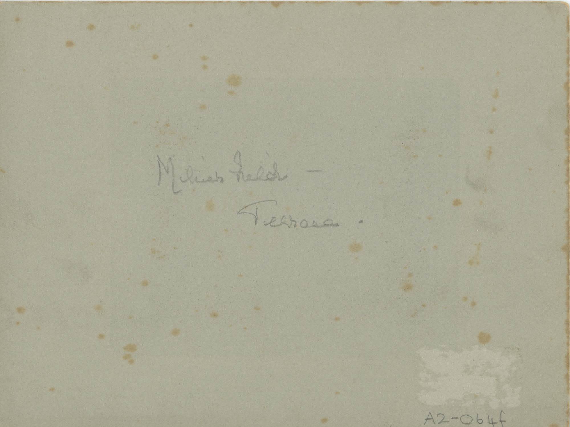 Salt Family Residences.: Rear of photograph and card