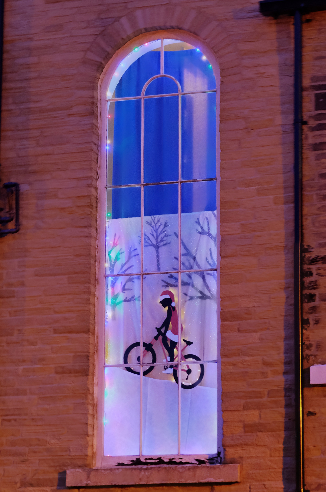 Saltaire Advent Window (Girl on a bicycle)
