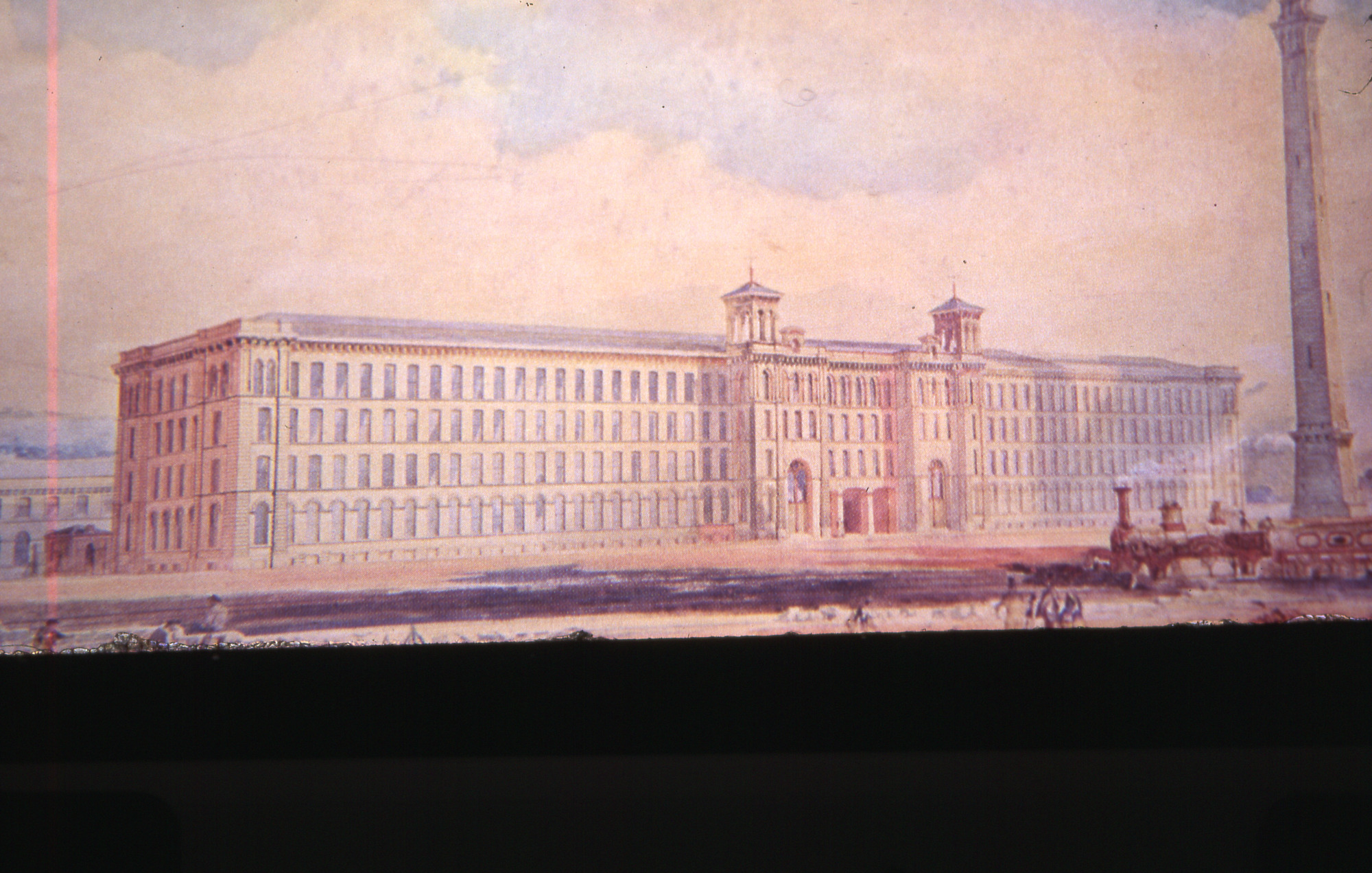 South front etching in colour