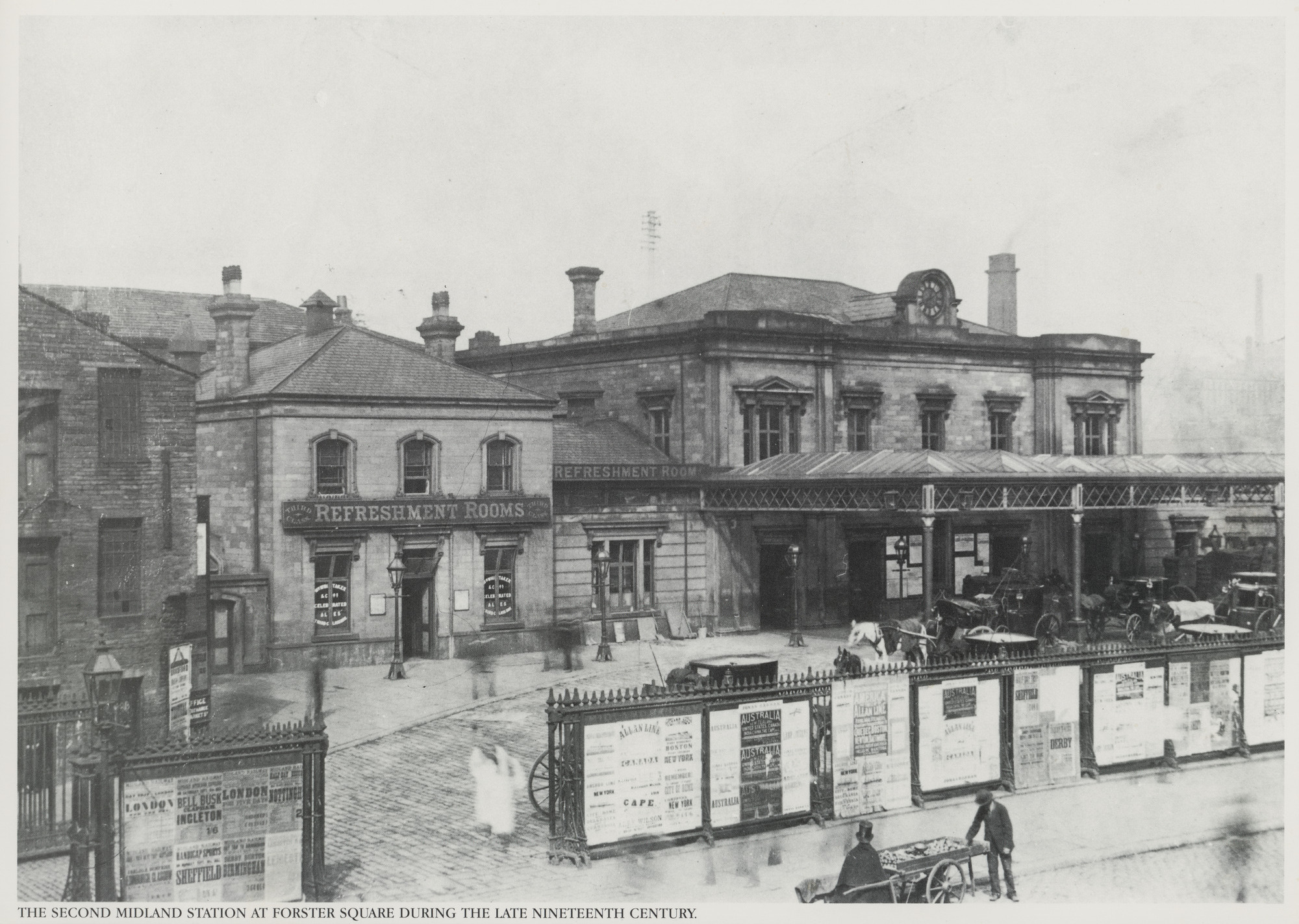 The second Midland station at Forster Square during the late nineteenth century