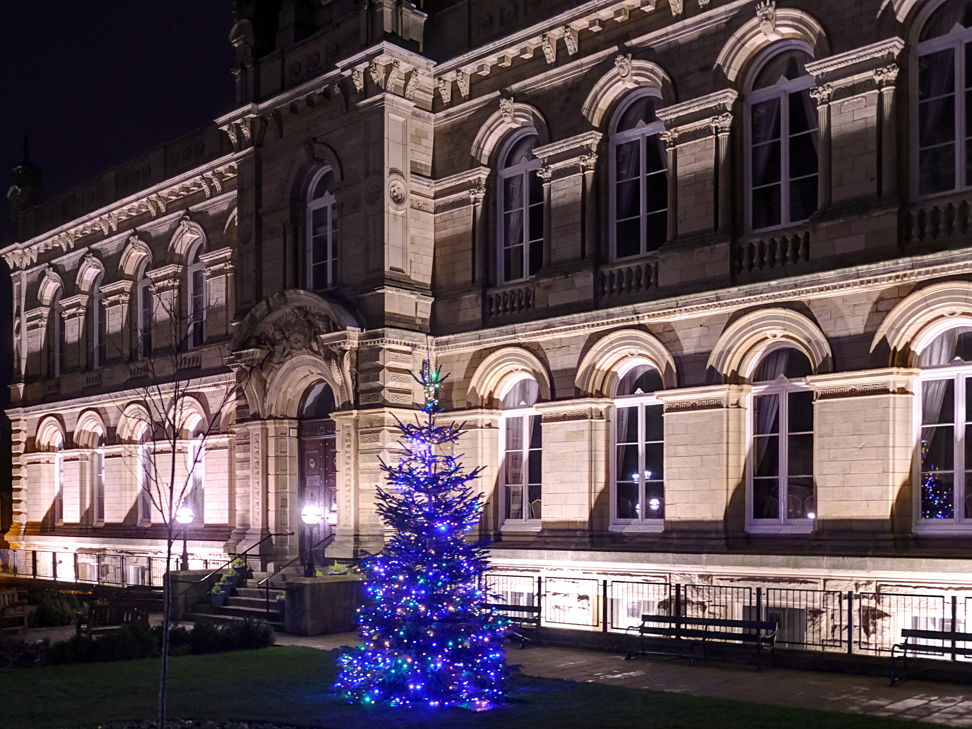 Victoria Hall at Christmas