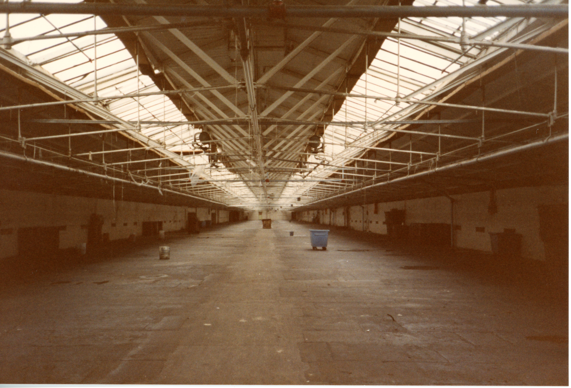 Wide room with V shaped roof